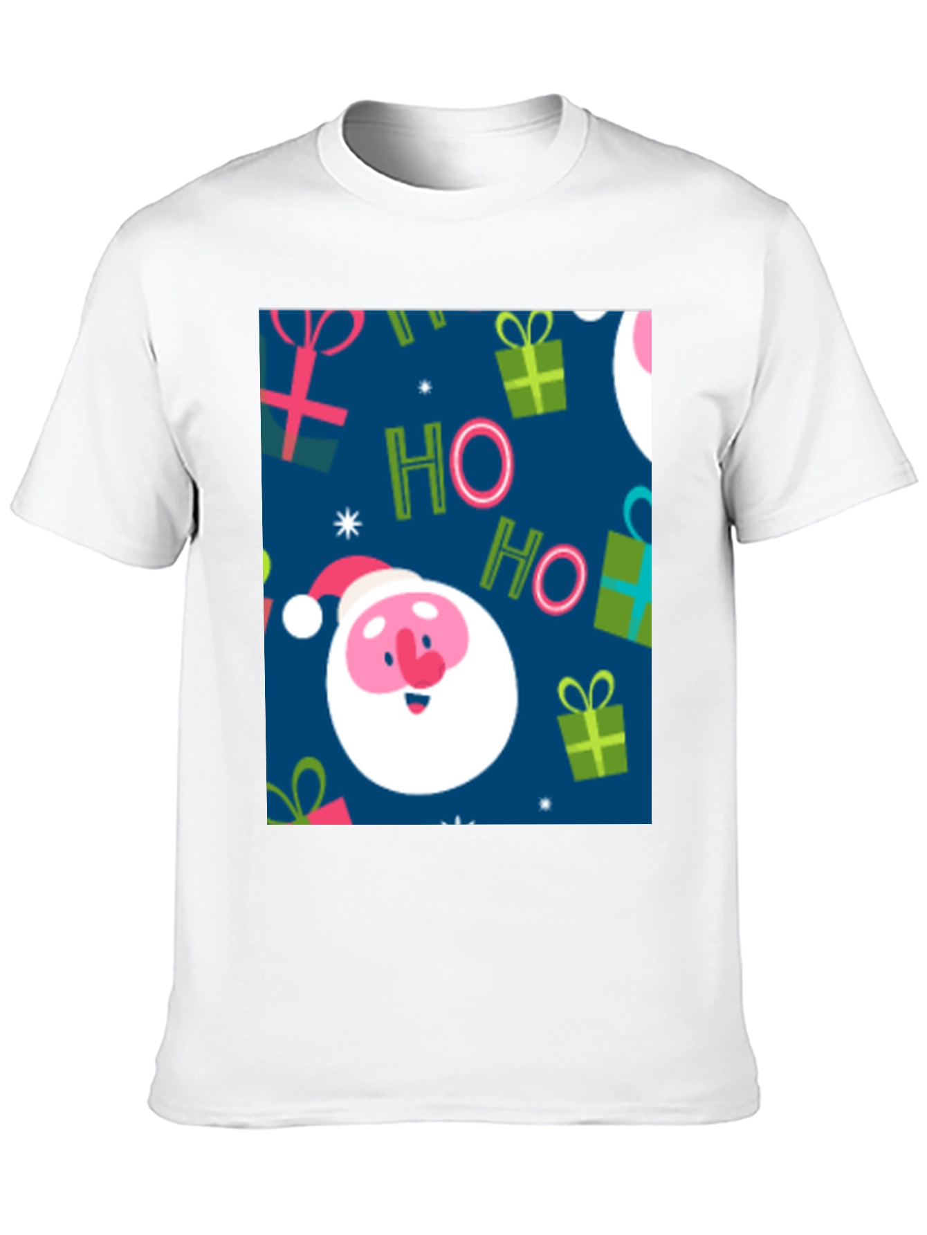 Festive Santa Claus Christmas Pattern T-Shirt