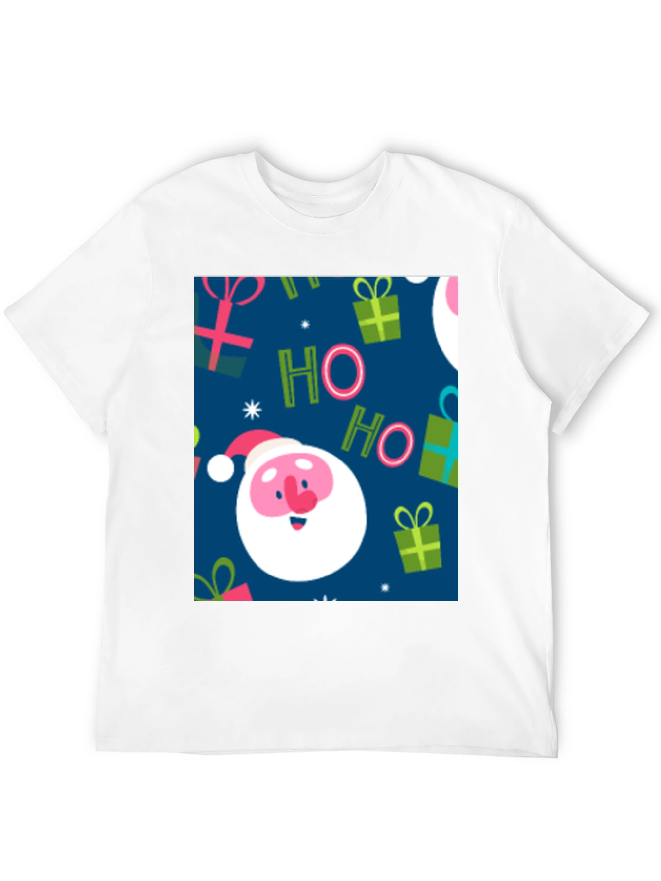 Festive Santa Claus Christmas Pattern T-Shirt