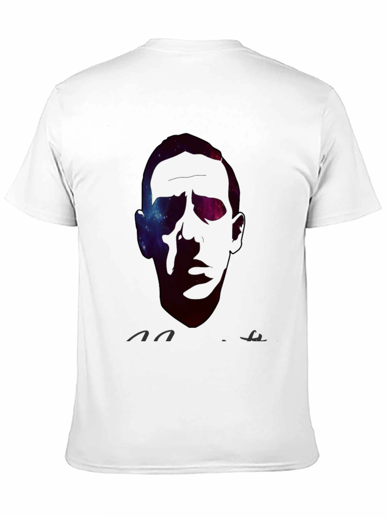 Galaxy Face Print Crew Neck T-Shirt