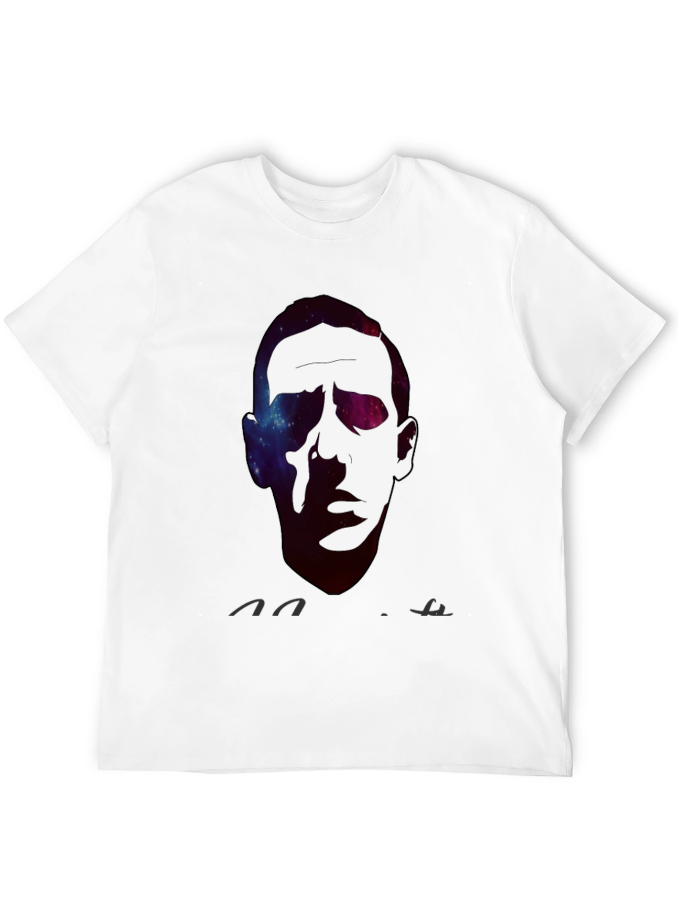 Galaxy Face Print Crew Neck T-Shirt