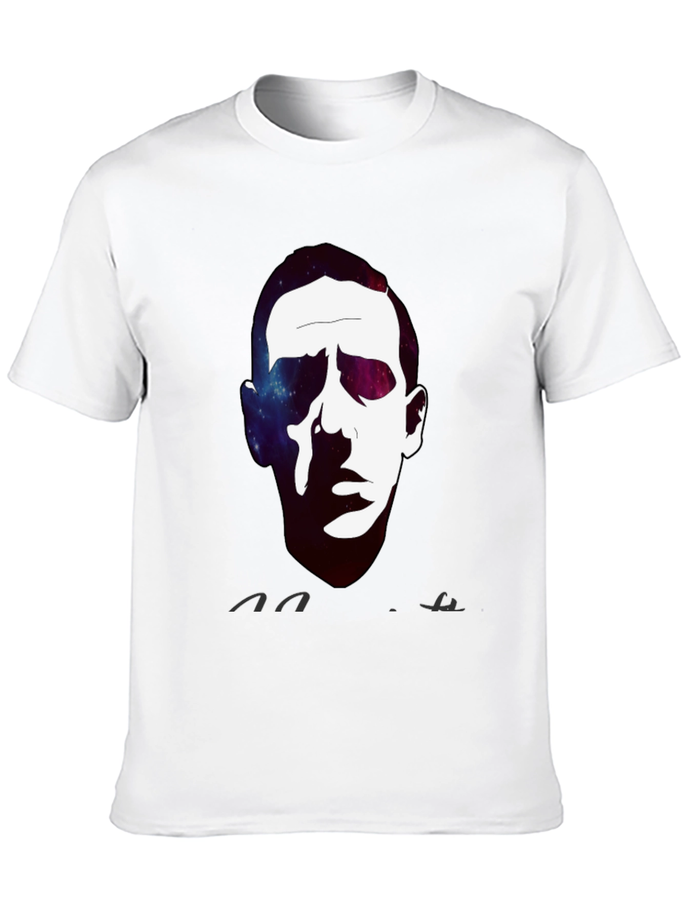 Galaxy Face Print Crew Neck T-Shirt