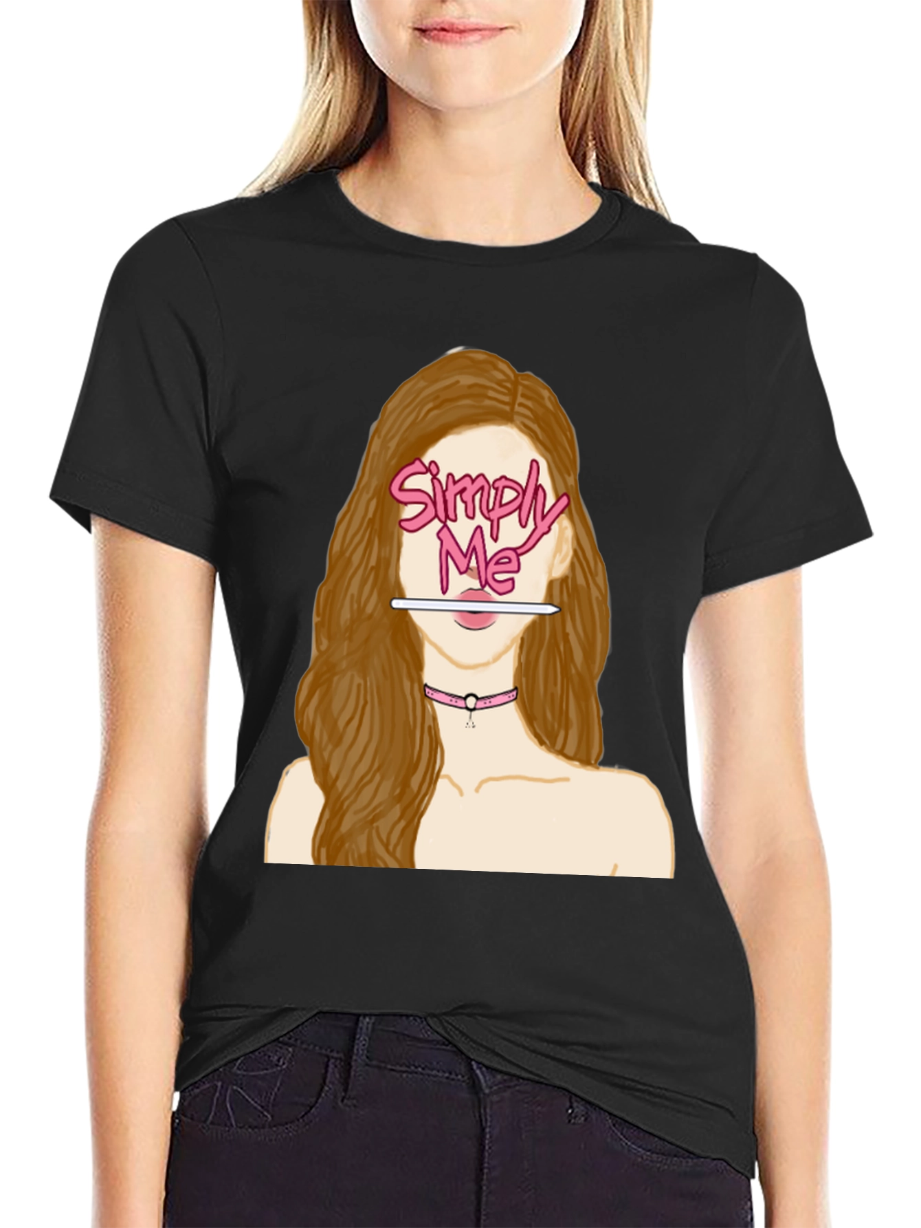 Simply Me Graphic T-Shirt - Black