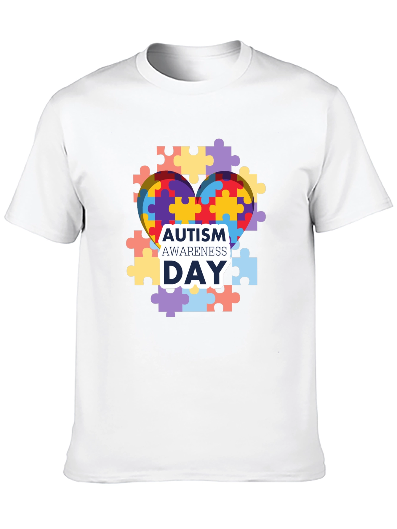 Autism Awareness T-Shirt: Puzzle Heart Design