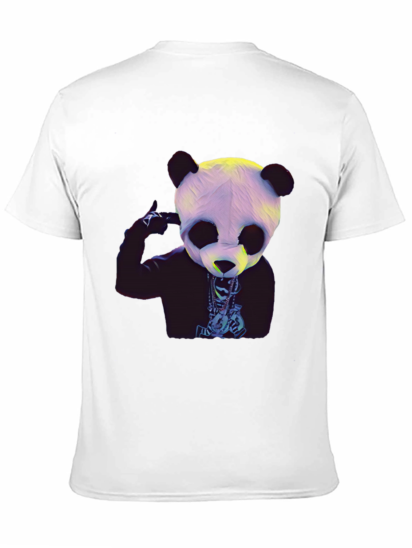 Panda Rapper Graphic T-Shirt - Black