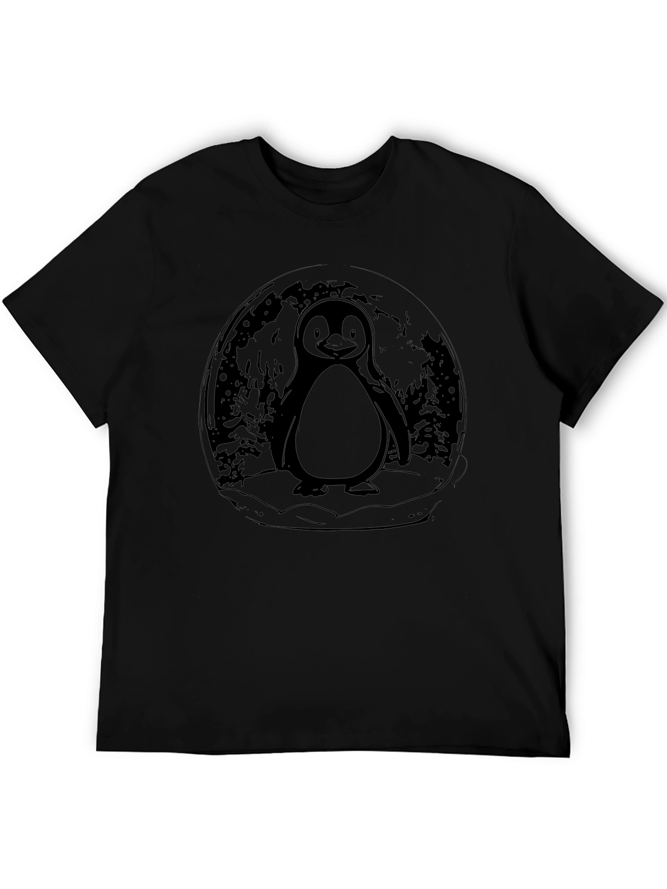 Penguin Graphic Tee - Black Cotton Blend