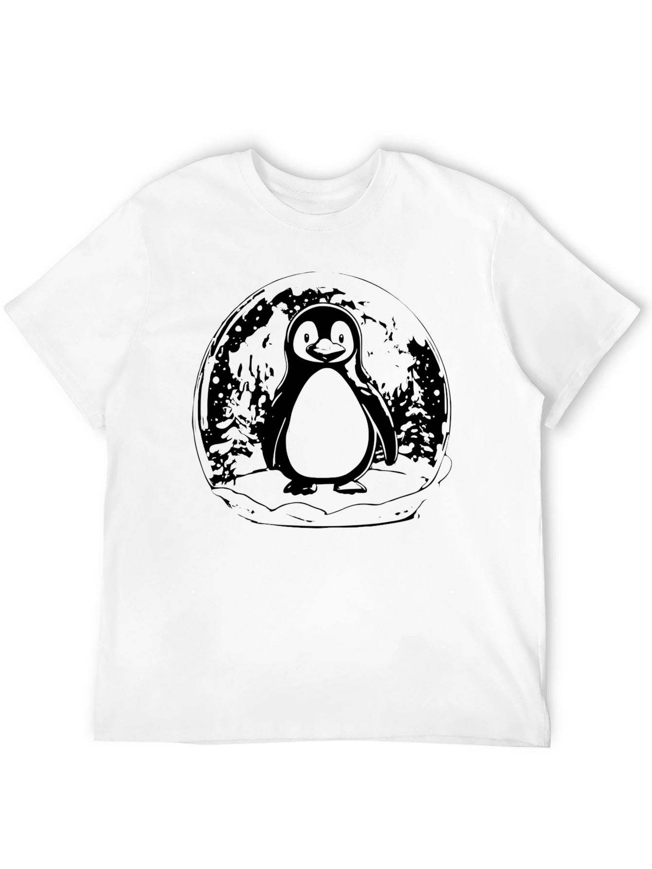 Penguin Graphic Tee - Black Cotton Blend