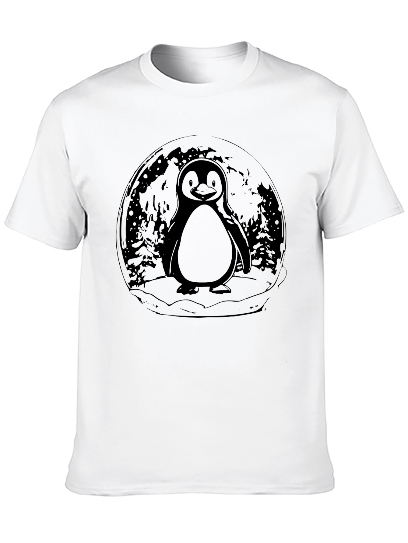 Penguin Graphic Tee - Black Cotton Blend