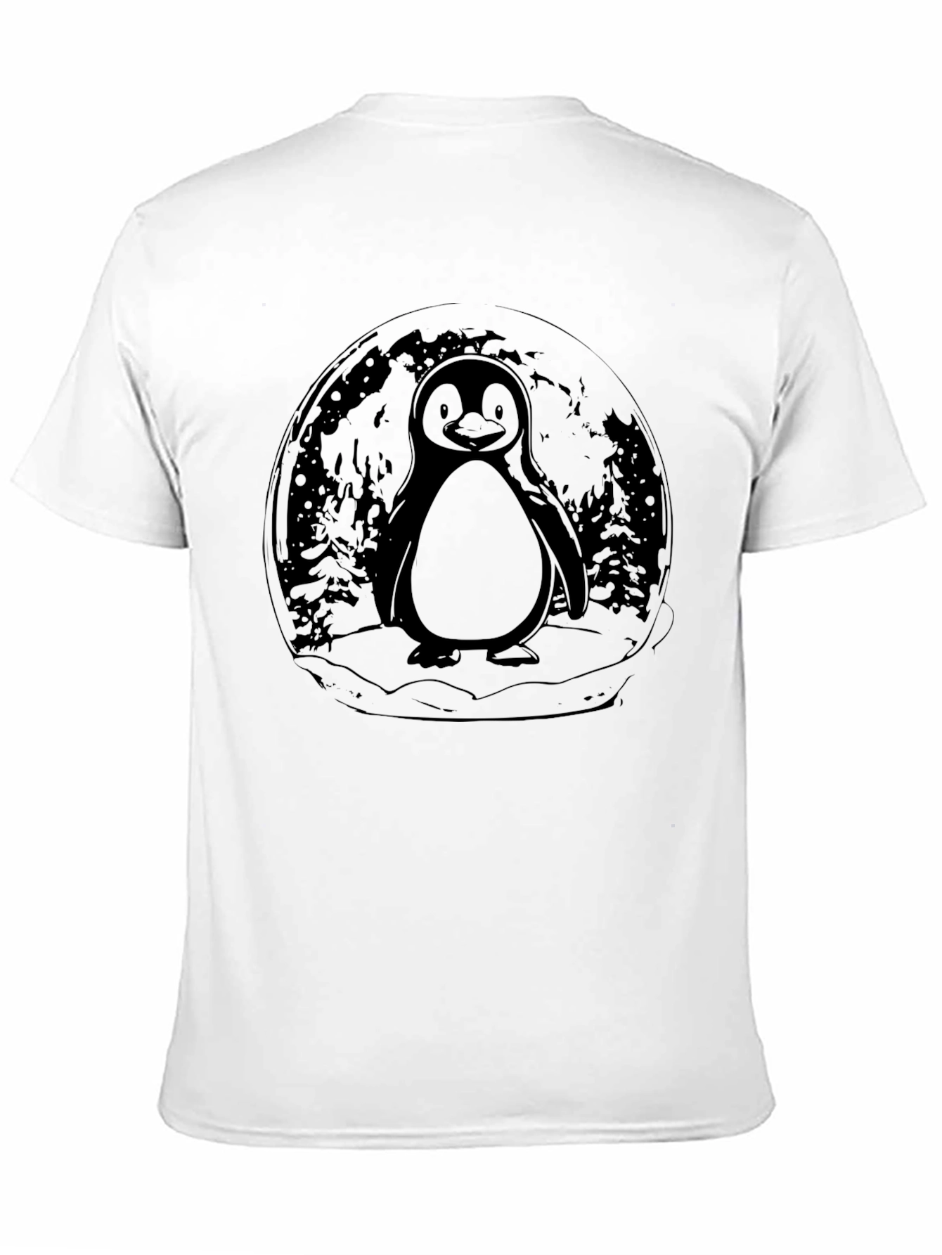 Penguin Graphic Tee - Black Cotton Blend