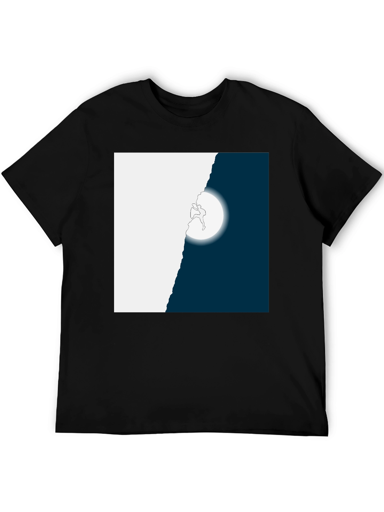 Climbing Moon Graphic Tee - Black