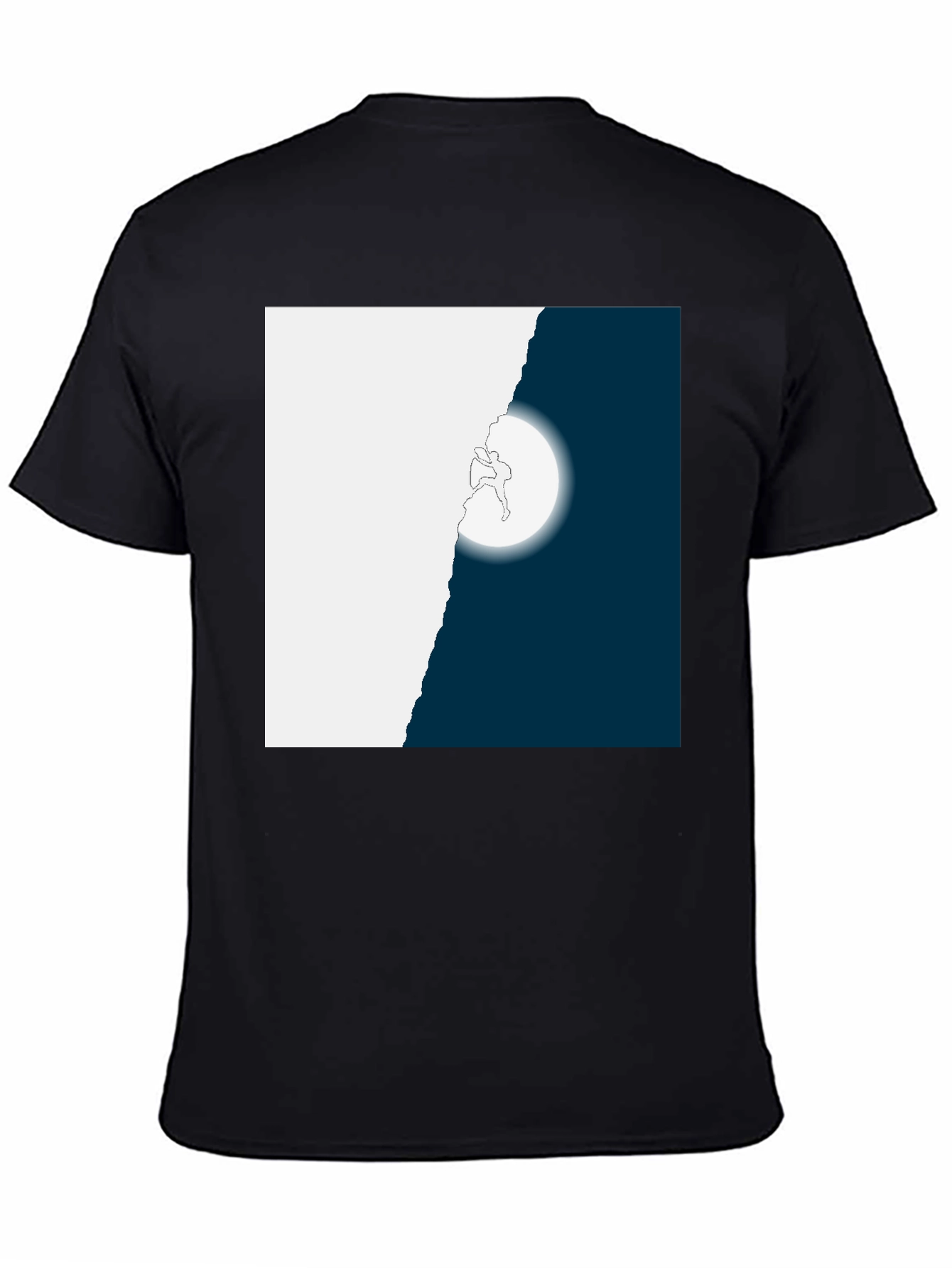 Climbing Moon Graphic Tee - Black