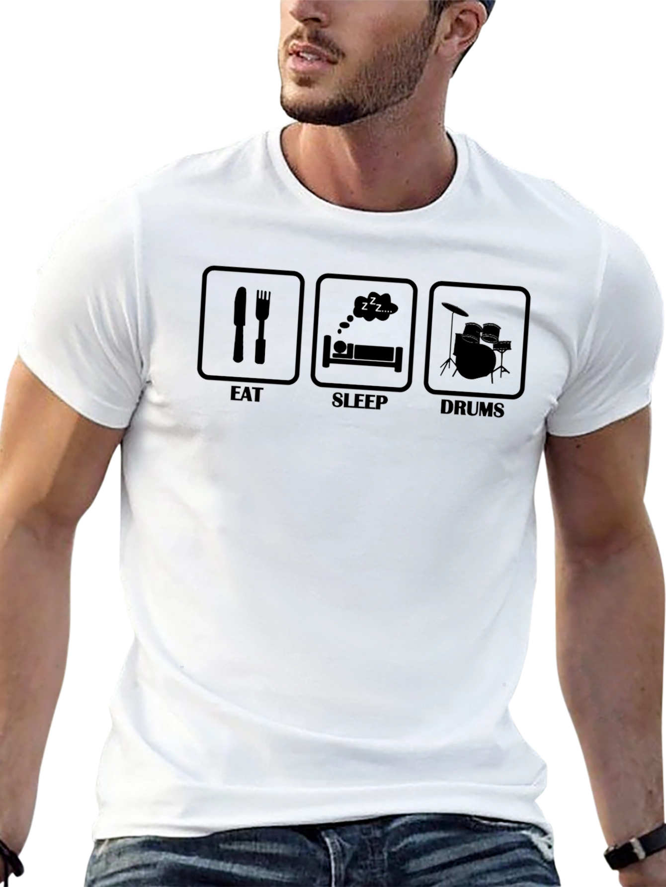 Eat Sleep Drums Funny Musician T-Shirt