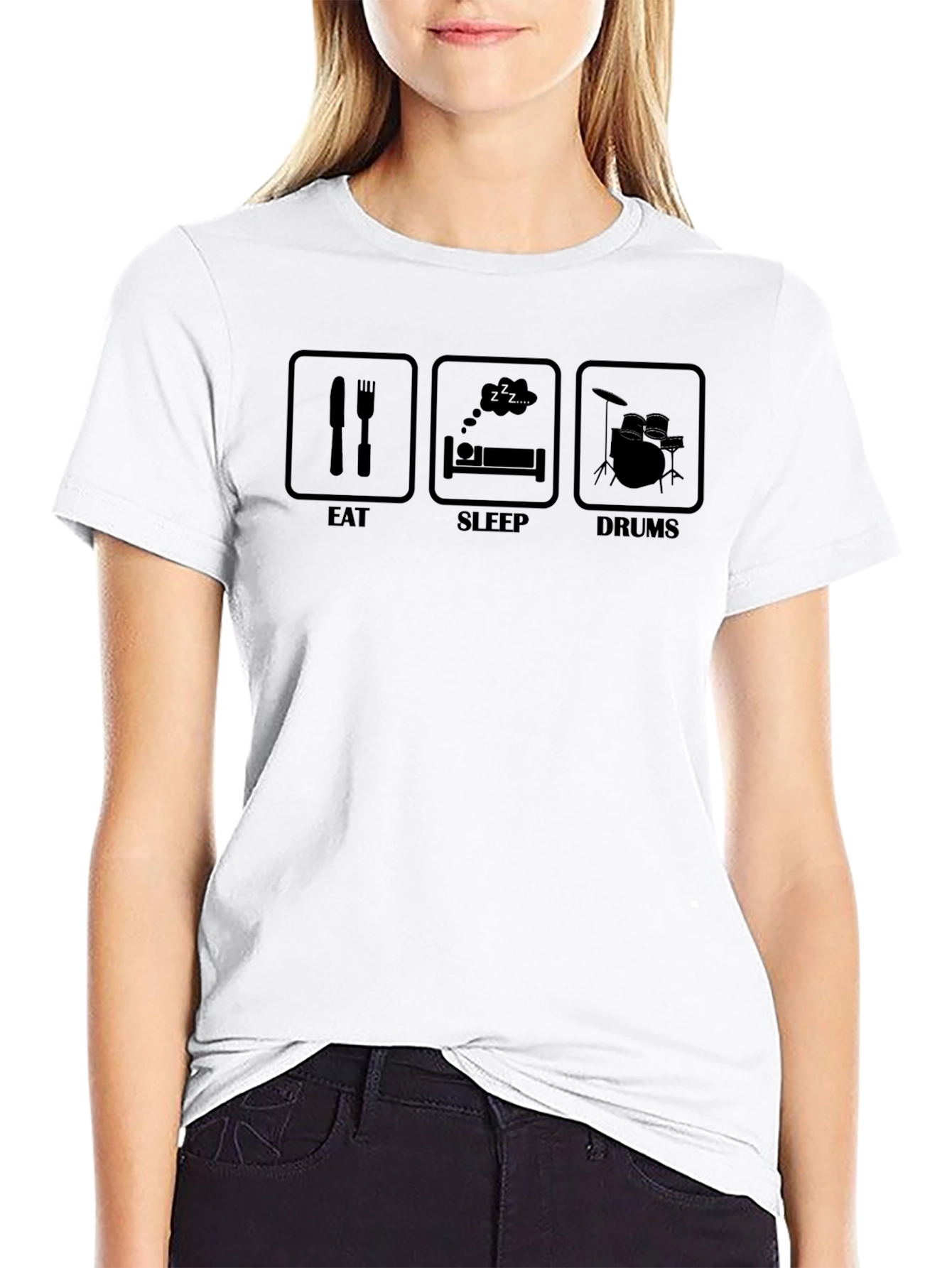 Eat Sleep Drums Funny Musician T-Shirt