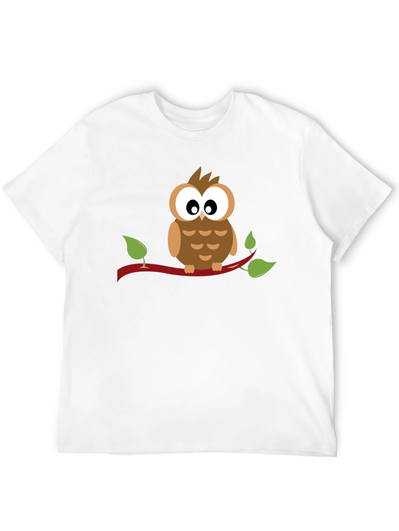 Owl on Branch Graphic Tee - Unisex Black T-Shirt