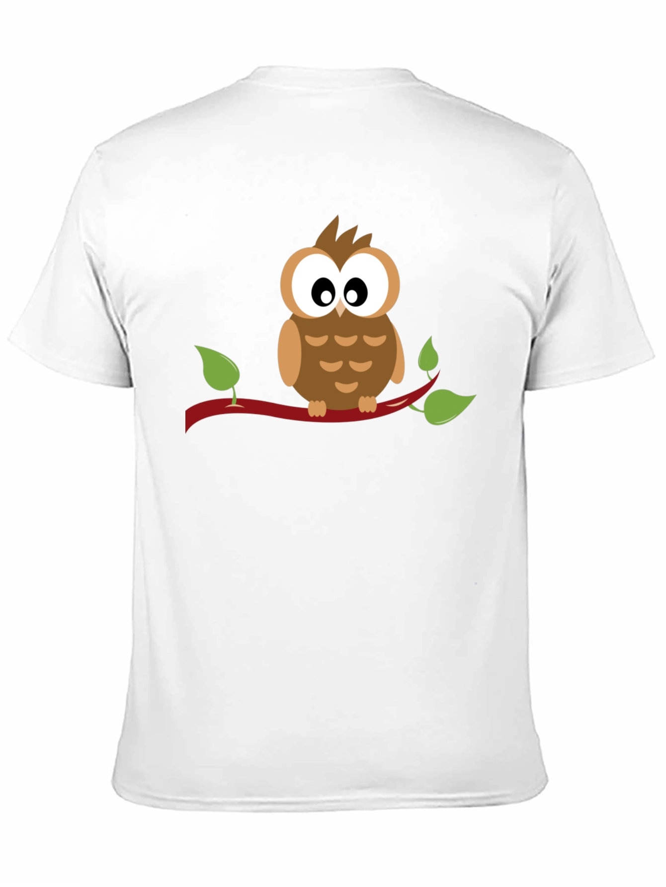Owl on Branch Graphic Tee - Unisex Black T-Shirt