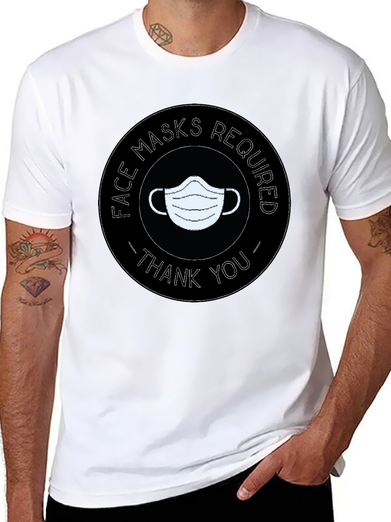 Face Masks Required T-Shirt - Thank You