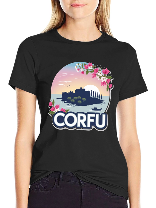 Corfu Island Graphic T-Shirt - Vacation Souvenir Tee