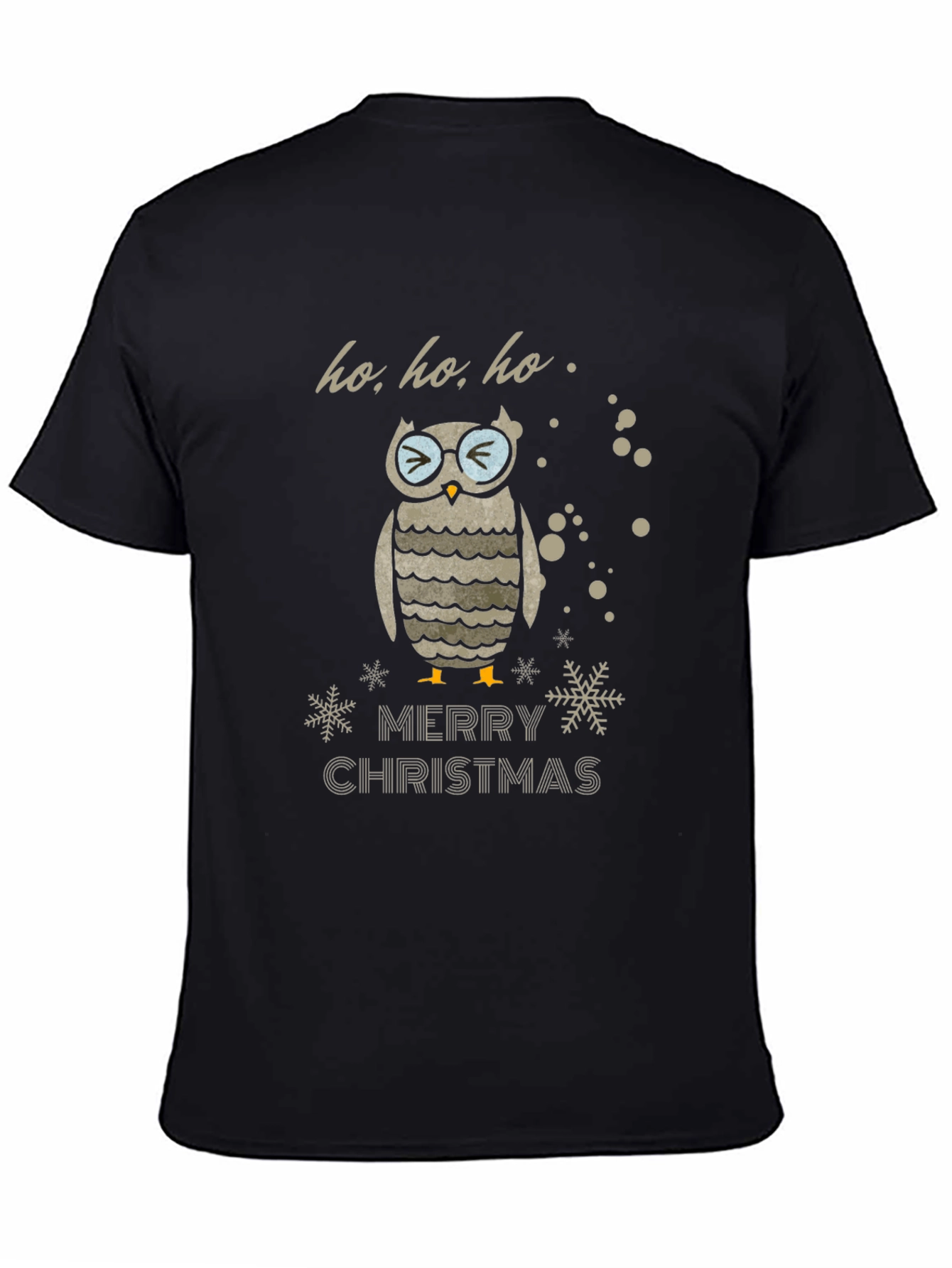 Owl Merry Christmas Graphic T-Shirt
