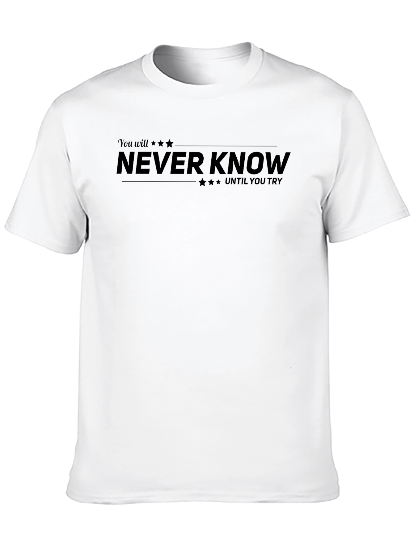 Never Know Black T-Shirt - Inspiring Graphic Tee