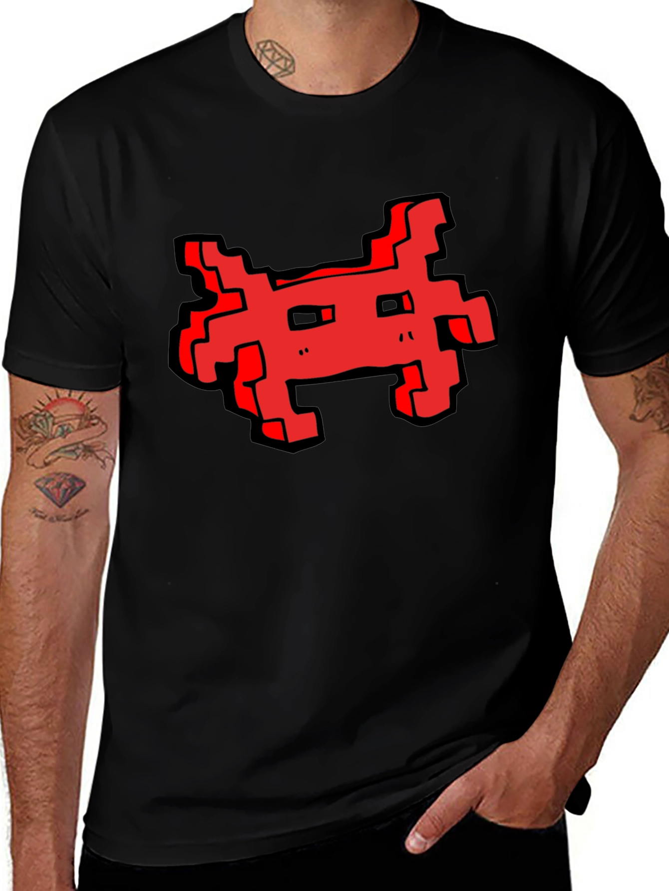 Pixel Art Graphic Tee - Retro Gaming Style
