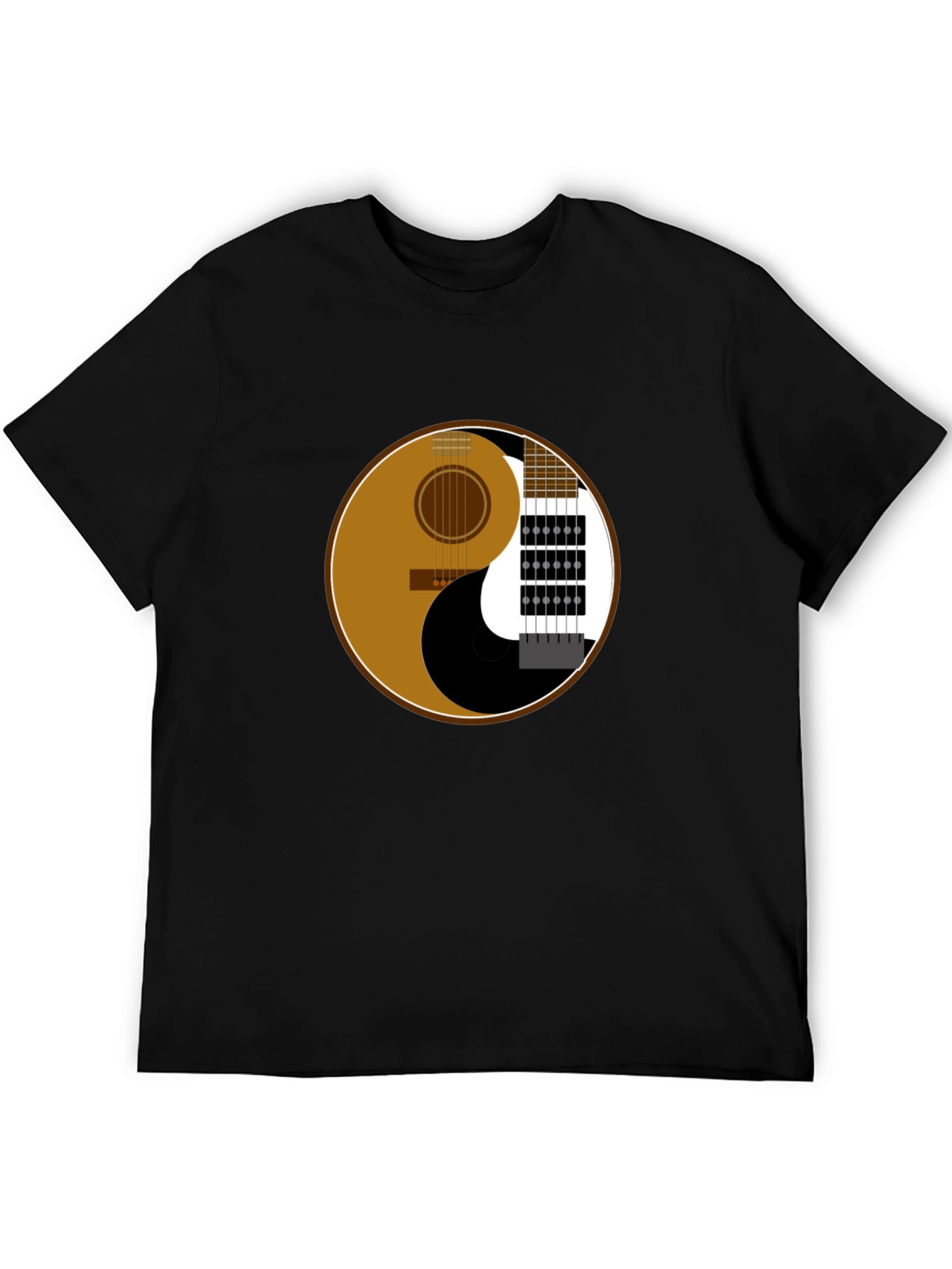 Yin Yang Guitar Graphic T-Shirt - Music Lover Tee