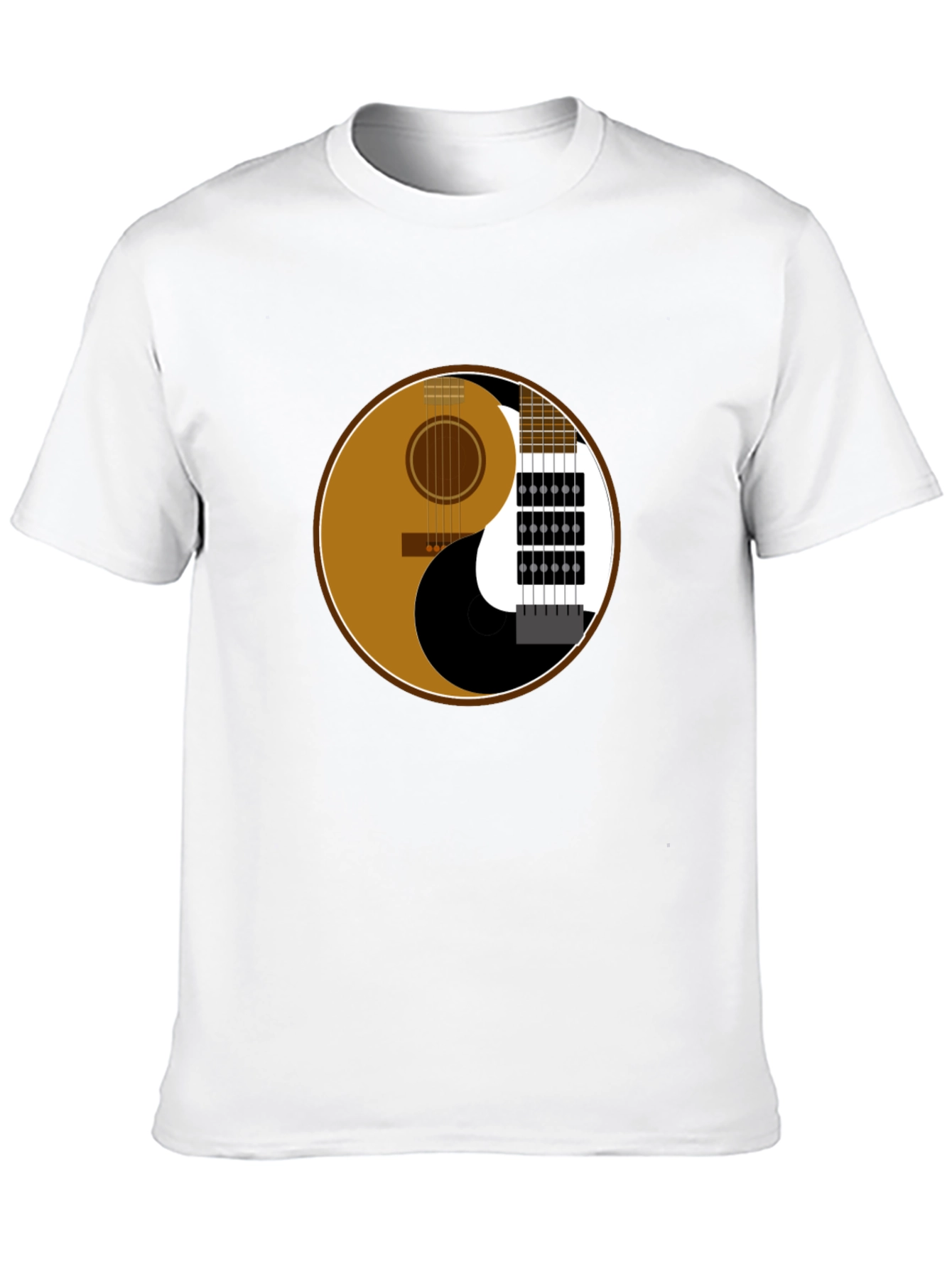 Yin Yang Guitar Graphic T-Shirt - Music Lover Tee