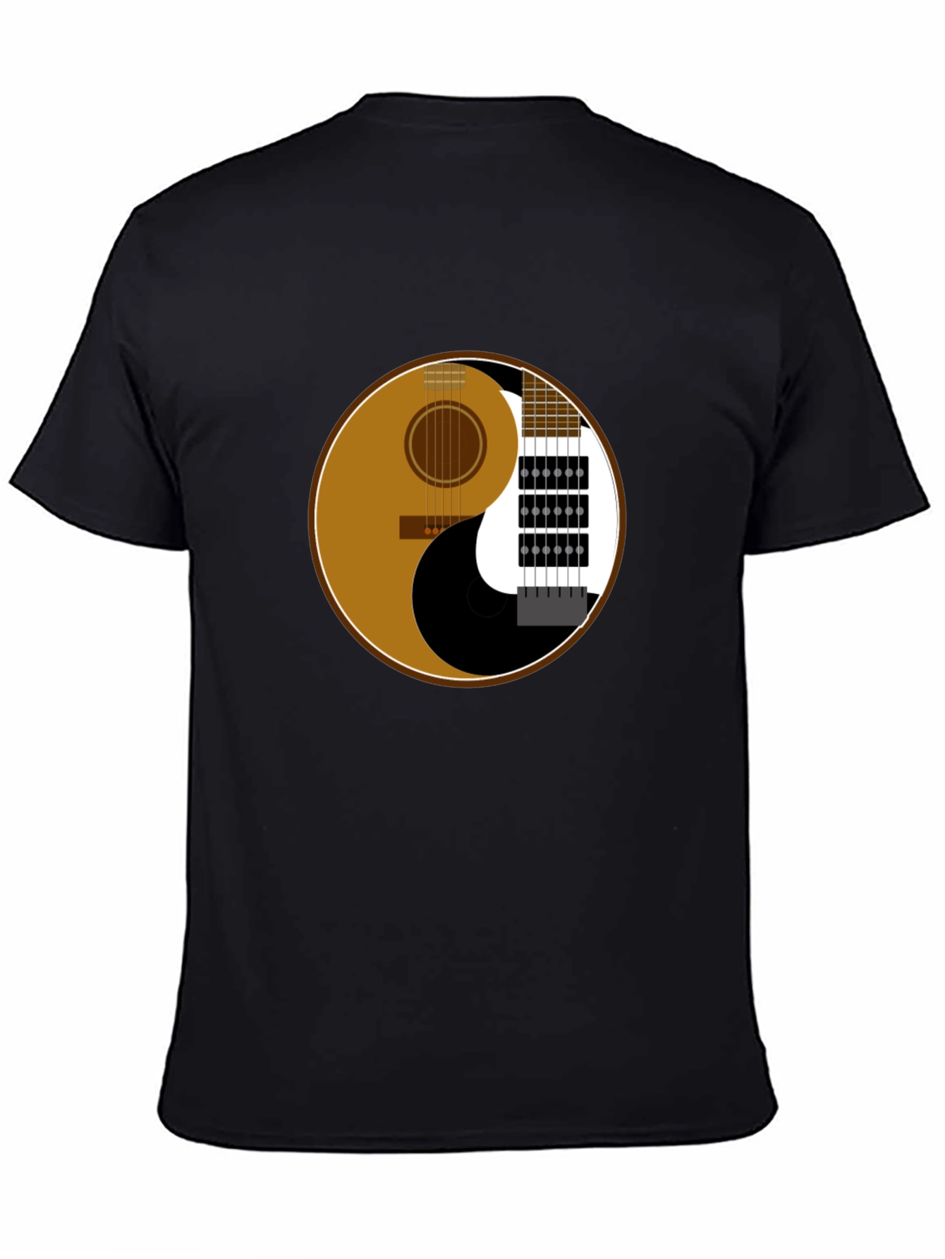 Yin Yang Guitar Graphic T-Shirt - Music Lover Tee