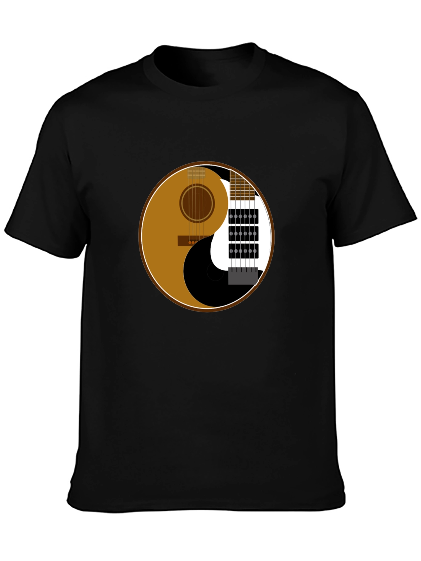 Yin Yang Guitar Graphic T-Shirt - Music Lover Tee