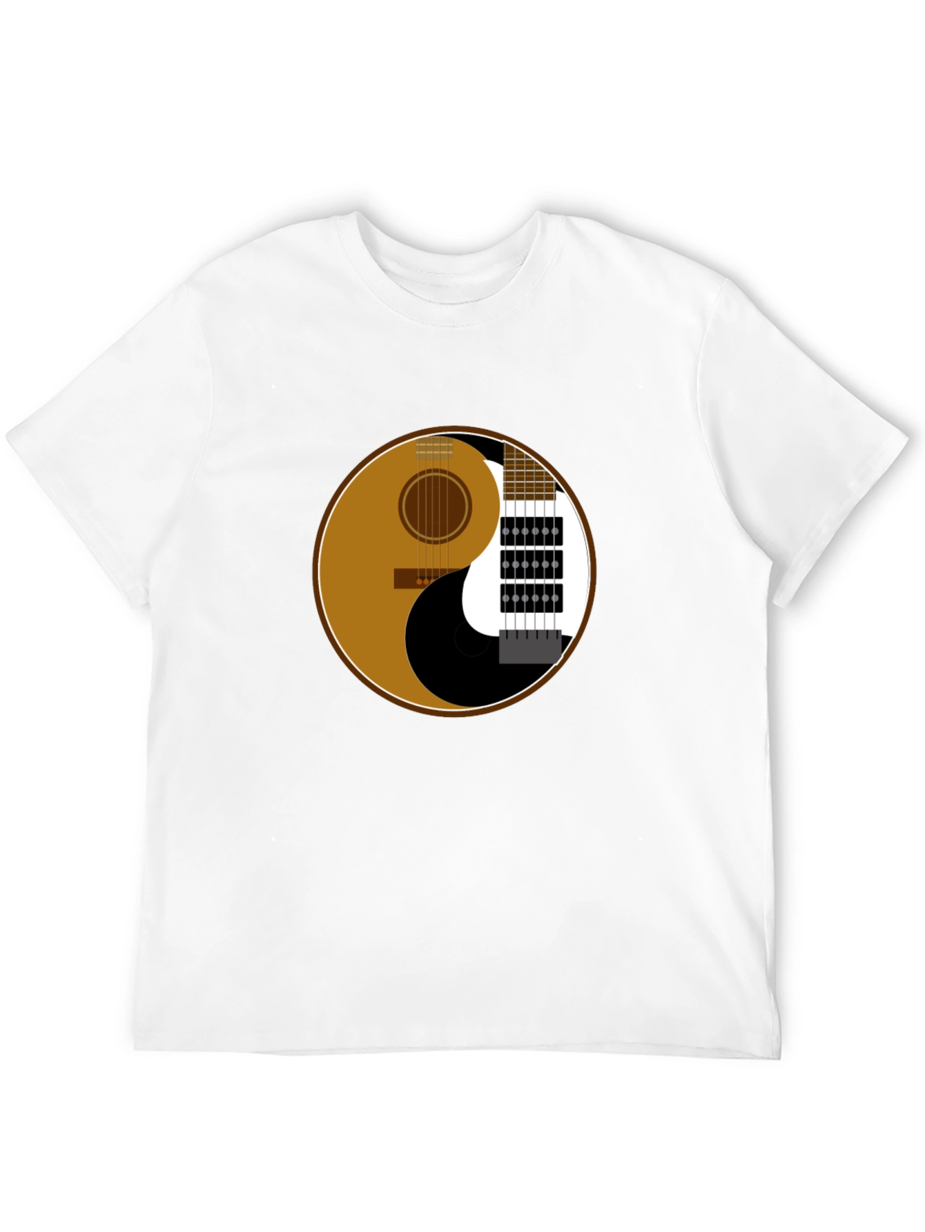 Yin Yang Guitar Graphic T-Shirt - Music Lover Tee