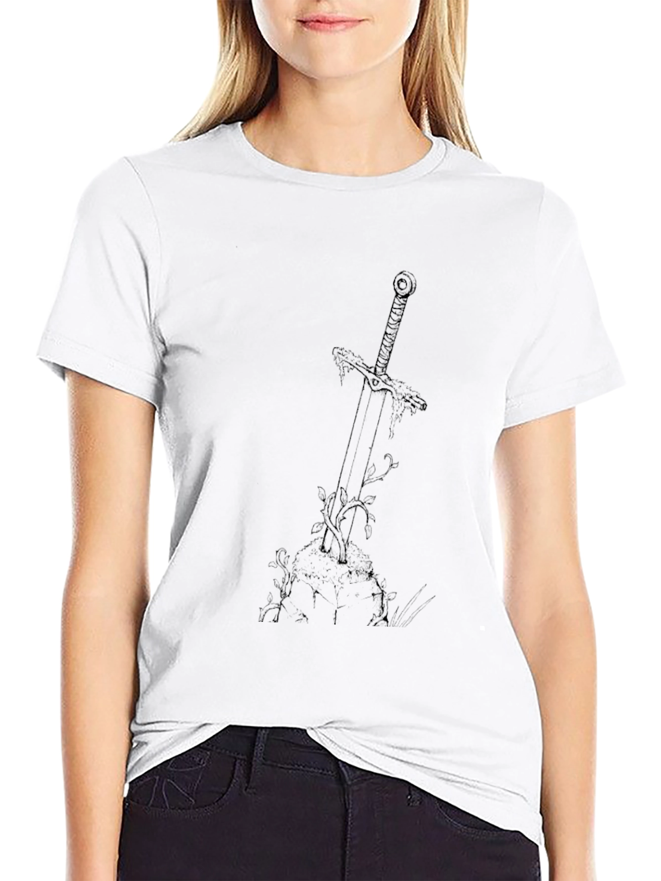 Sword in Stone Graphic Tee - Black