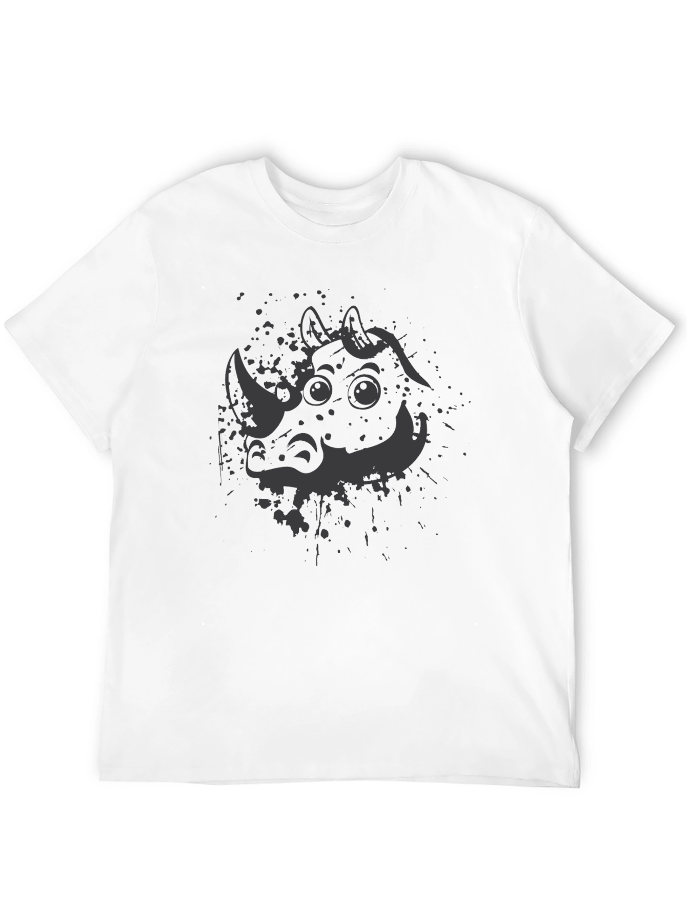 Rhinoceros Graphic Print Crew Neck T-Shirt