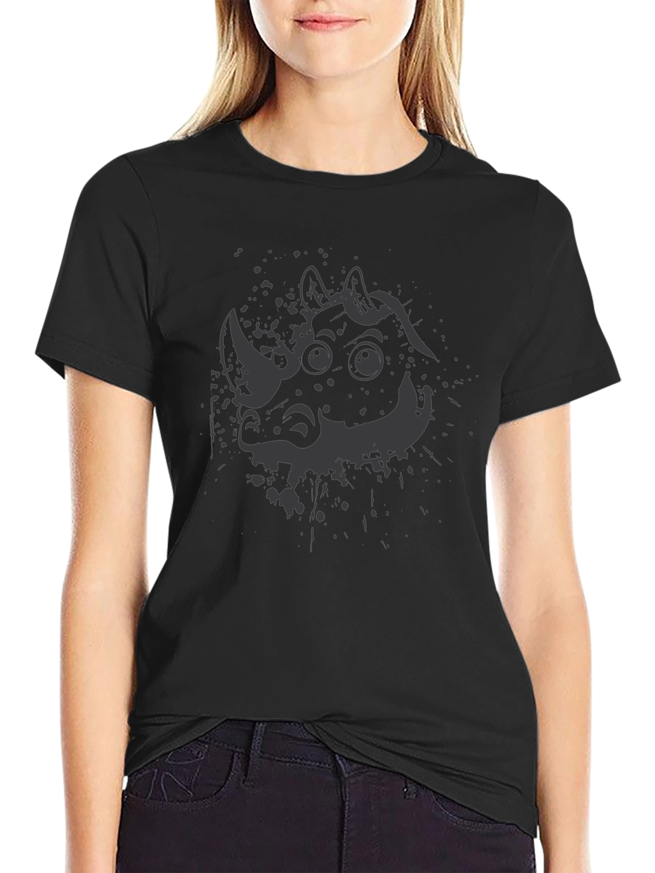Rhinoceros Graphic Print Crew Neck T-Shirt