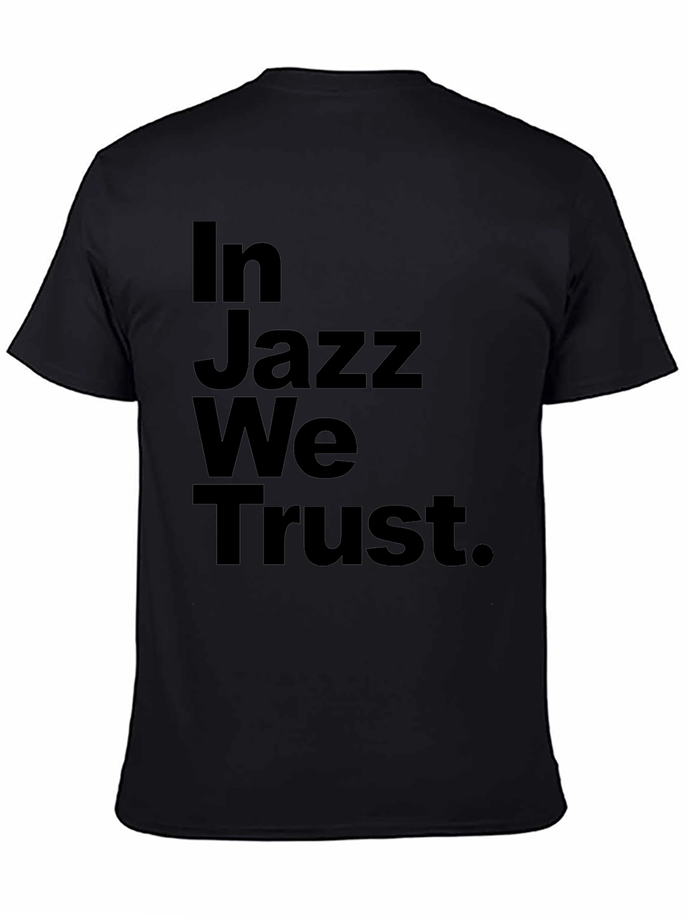 In Jazz We Trust Black Graphic Tee