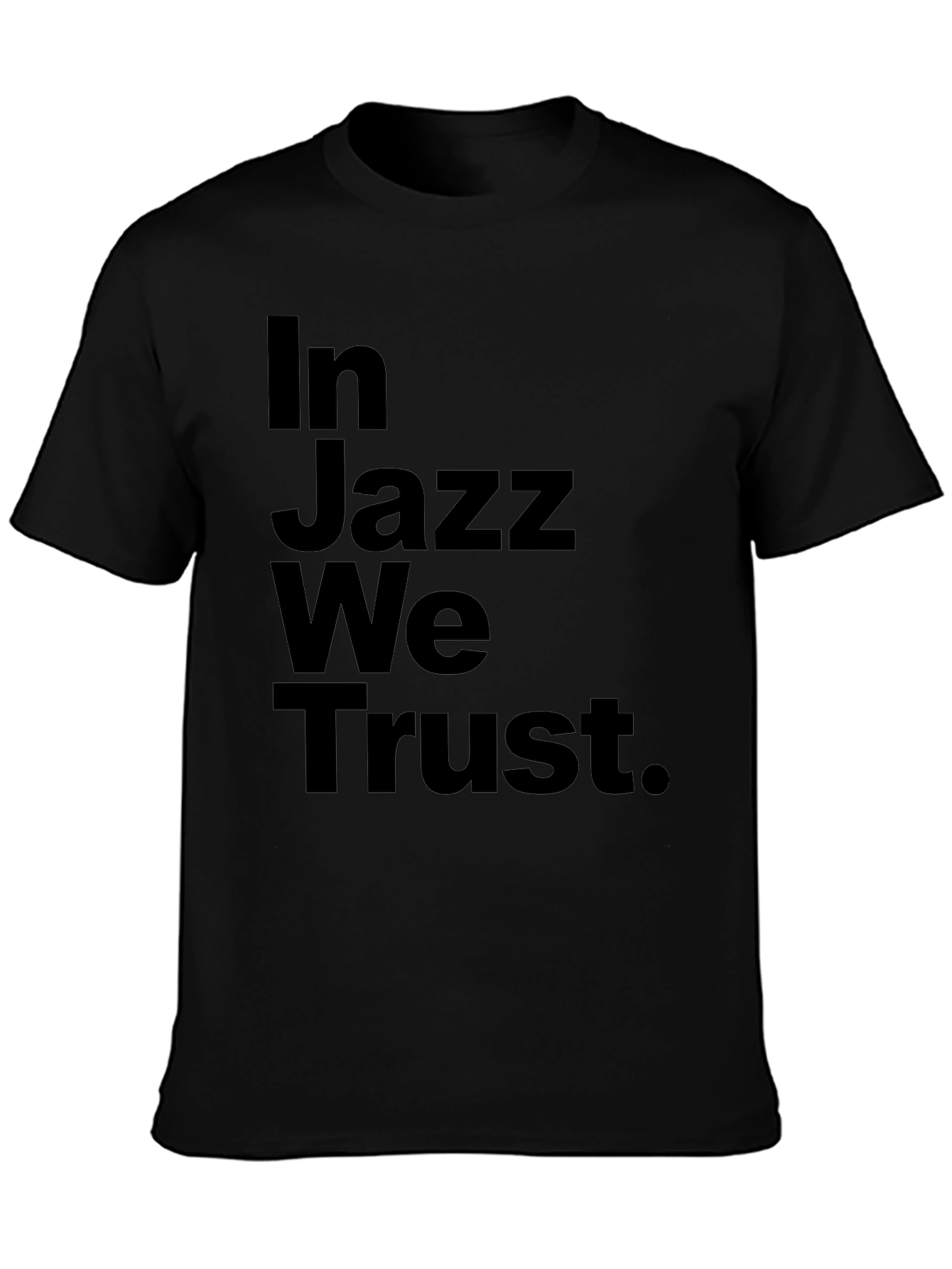 In Jazz We Trust Black Graphic Tee
