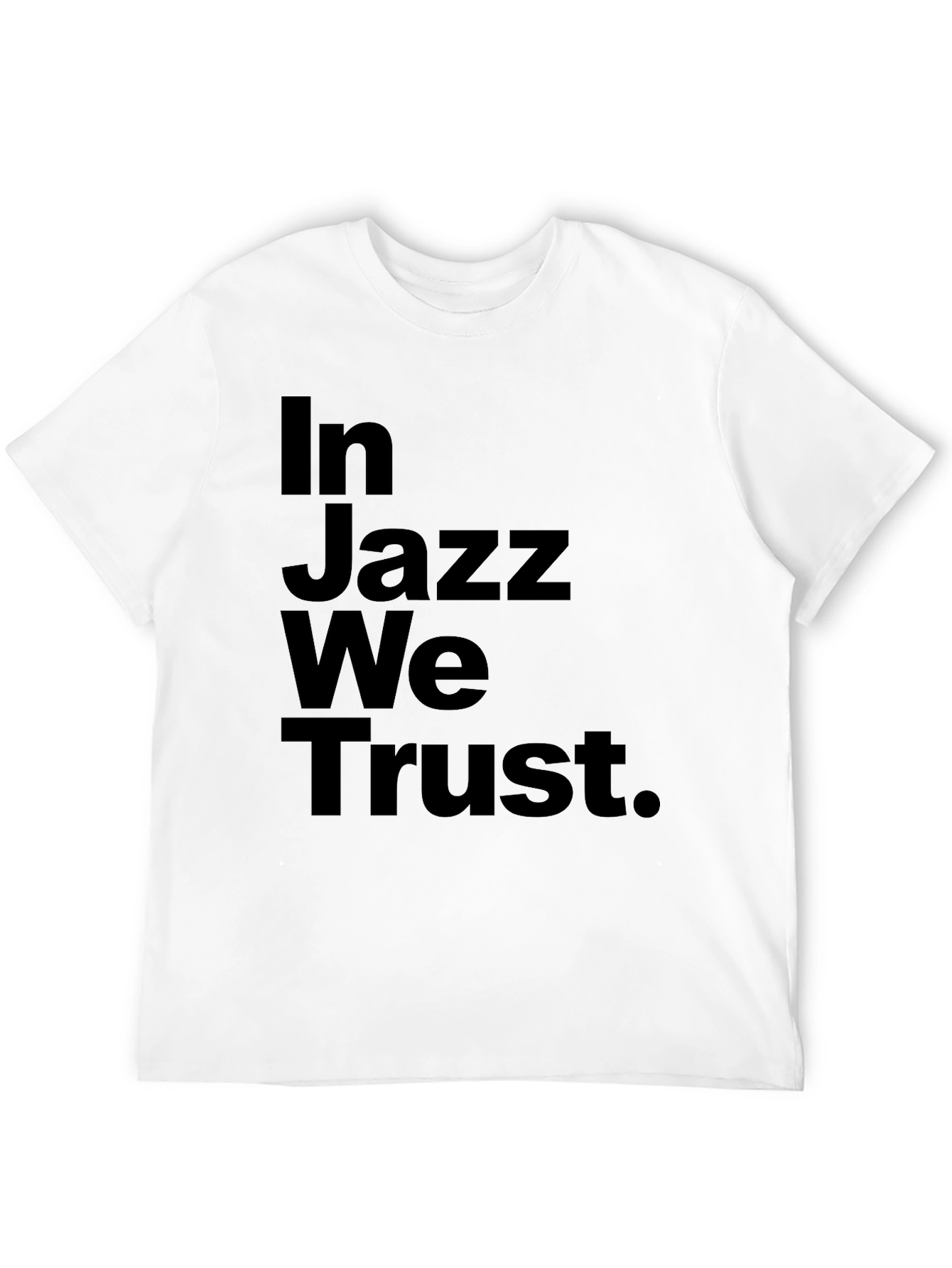 In Jazz We Trust Black Graphic Tee