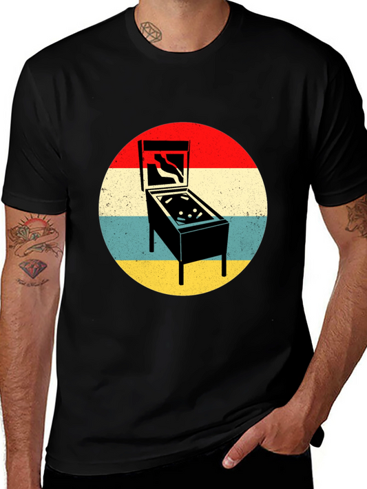 Retro Pinball Machine Graphic T-Shirt