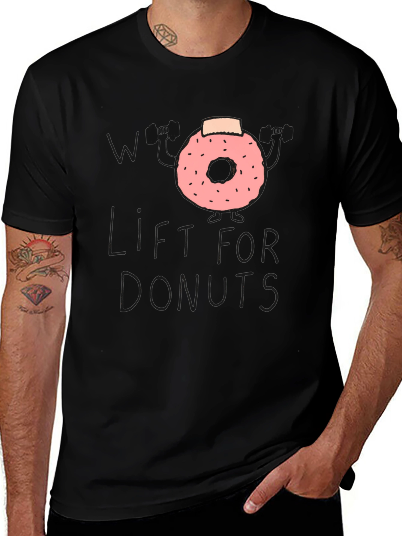 Weightlifting Donut T-Shirt - Workout Humor
