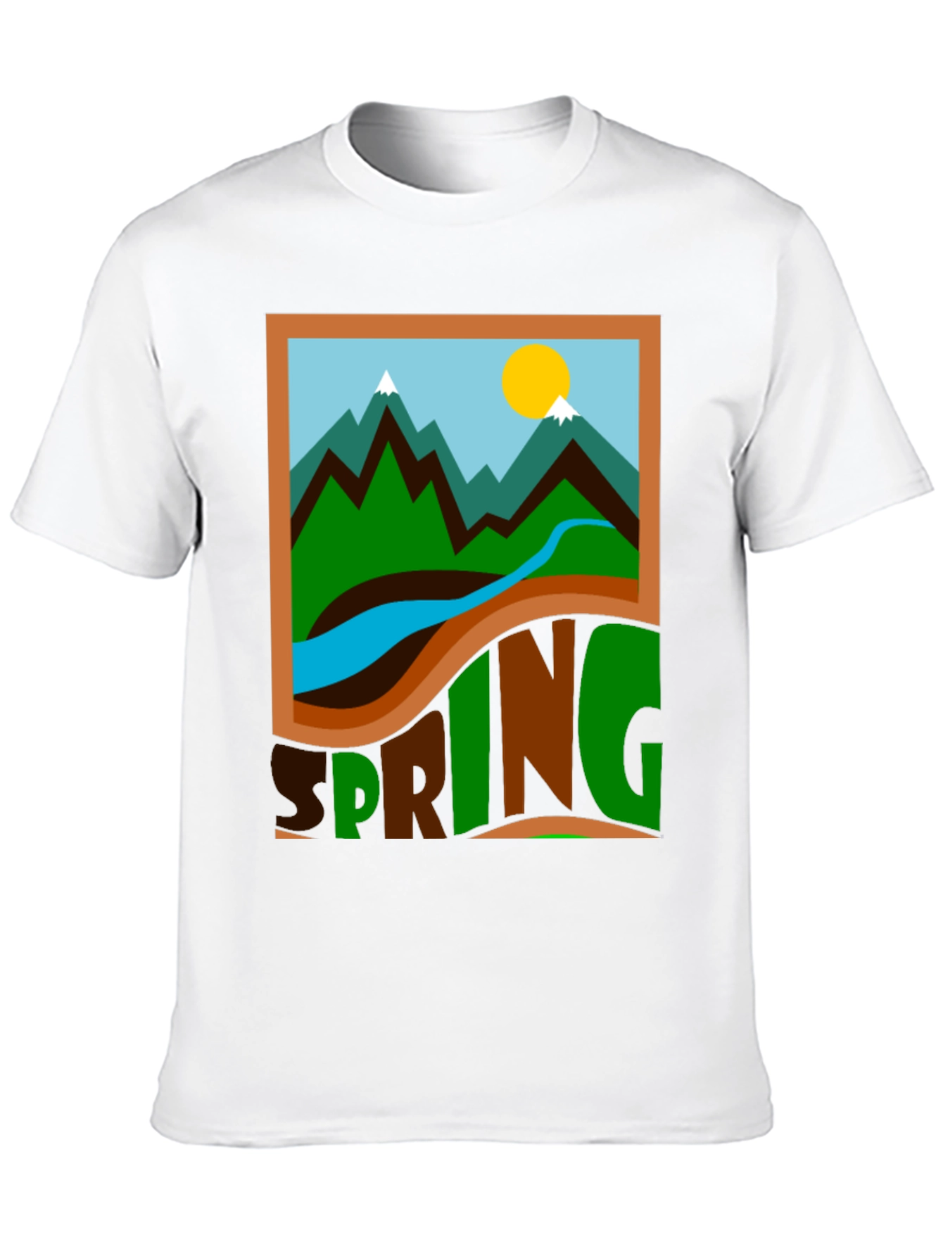 Spring Landscape Graphic Tee - Nature Inspired Shirt