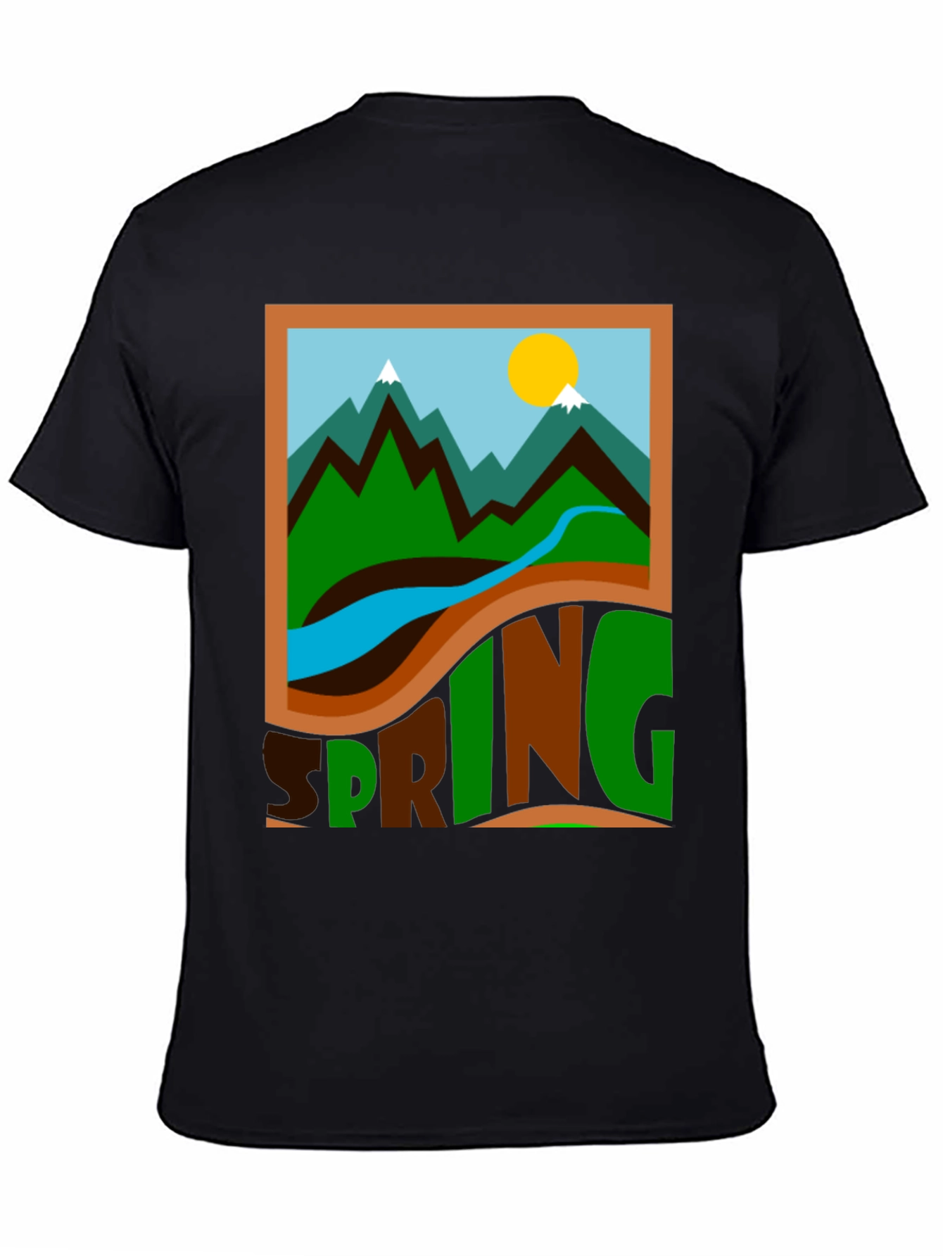 Spring Landscape Graphic Tee - Nature Inspired Shirt