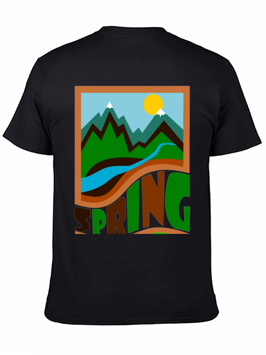 Spring Landscape Graphic Tee - Nature Inspired Shirt