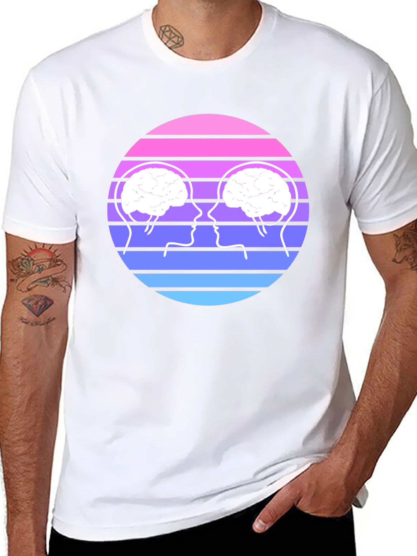 Brain Connection Graphic Tee - Unisex Cotton T-Shirt