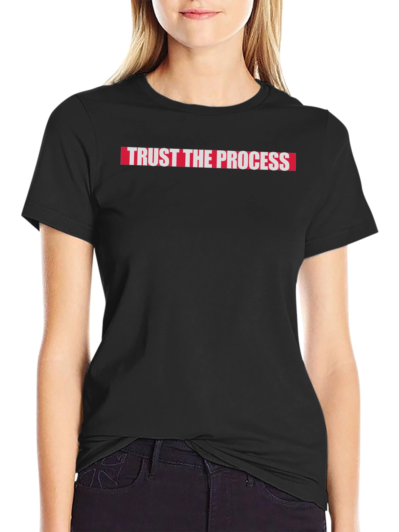 Trust The Process T-Shirt Black Cotton Tee