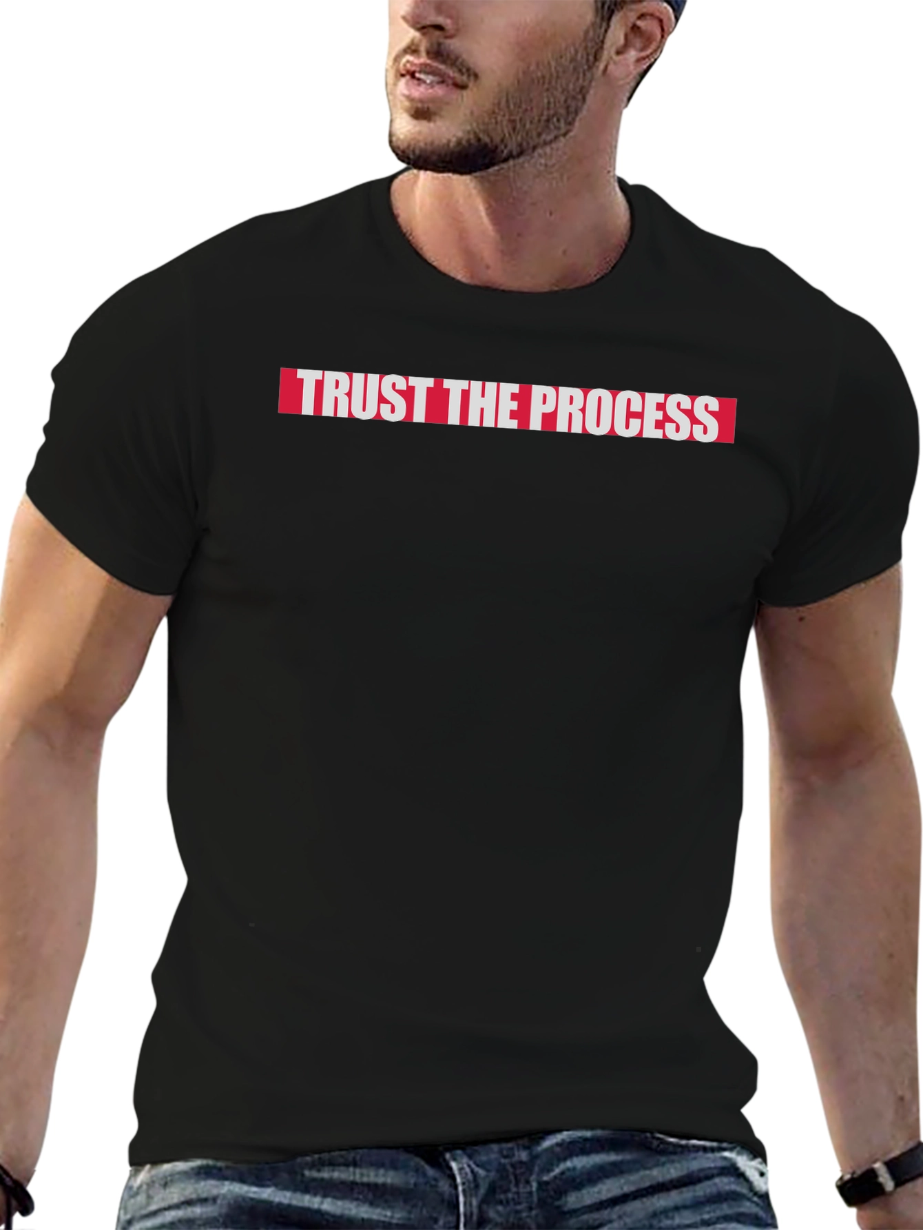 Trust The Process T-Shirt Black Cotton Tee