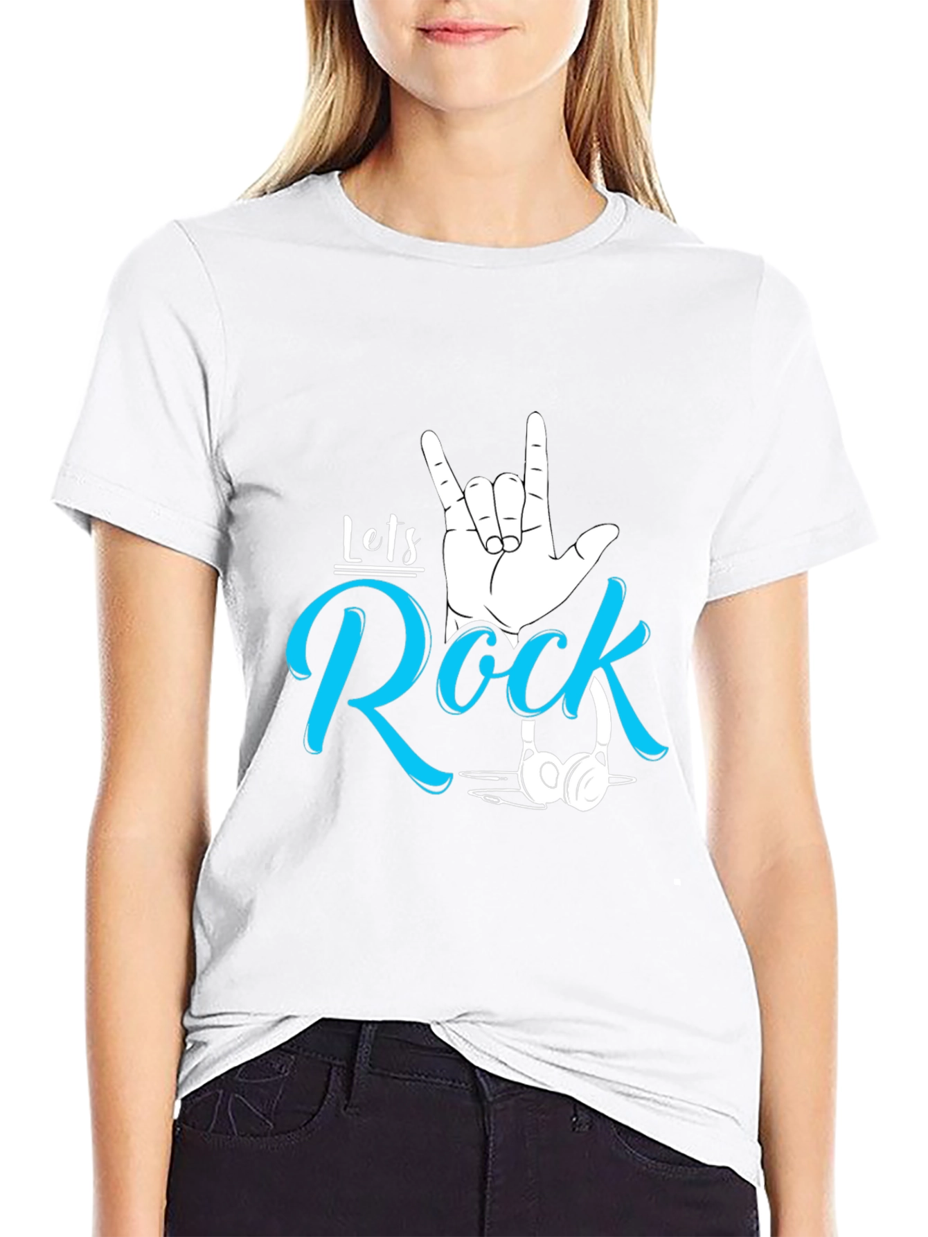 Lets Rock Graphic Tee - Stylish Music Lover T-Shirt