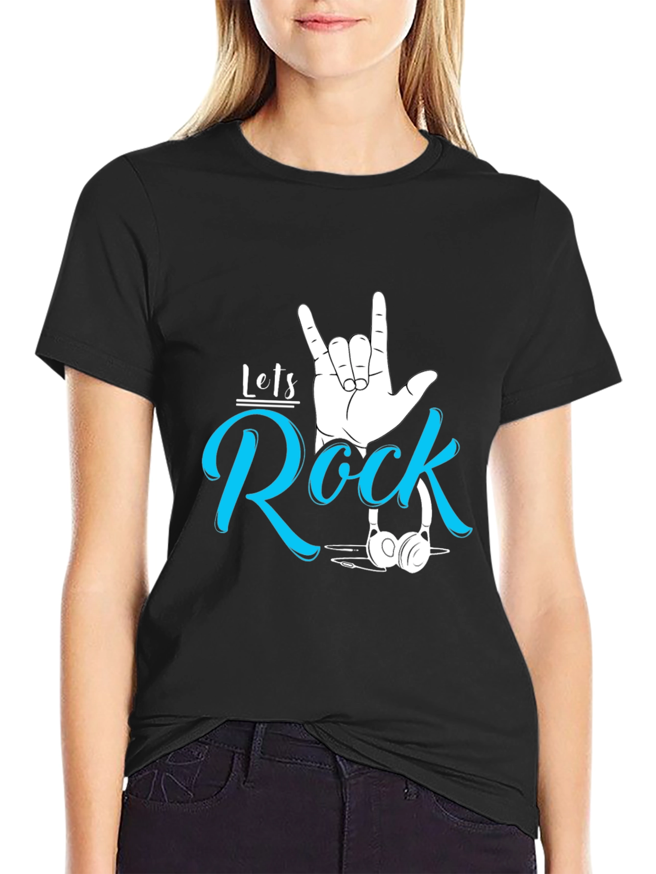 Lets Rock Graphic Tee - Stylish Music Lover T-Shirt