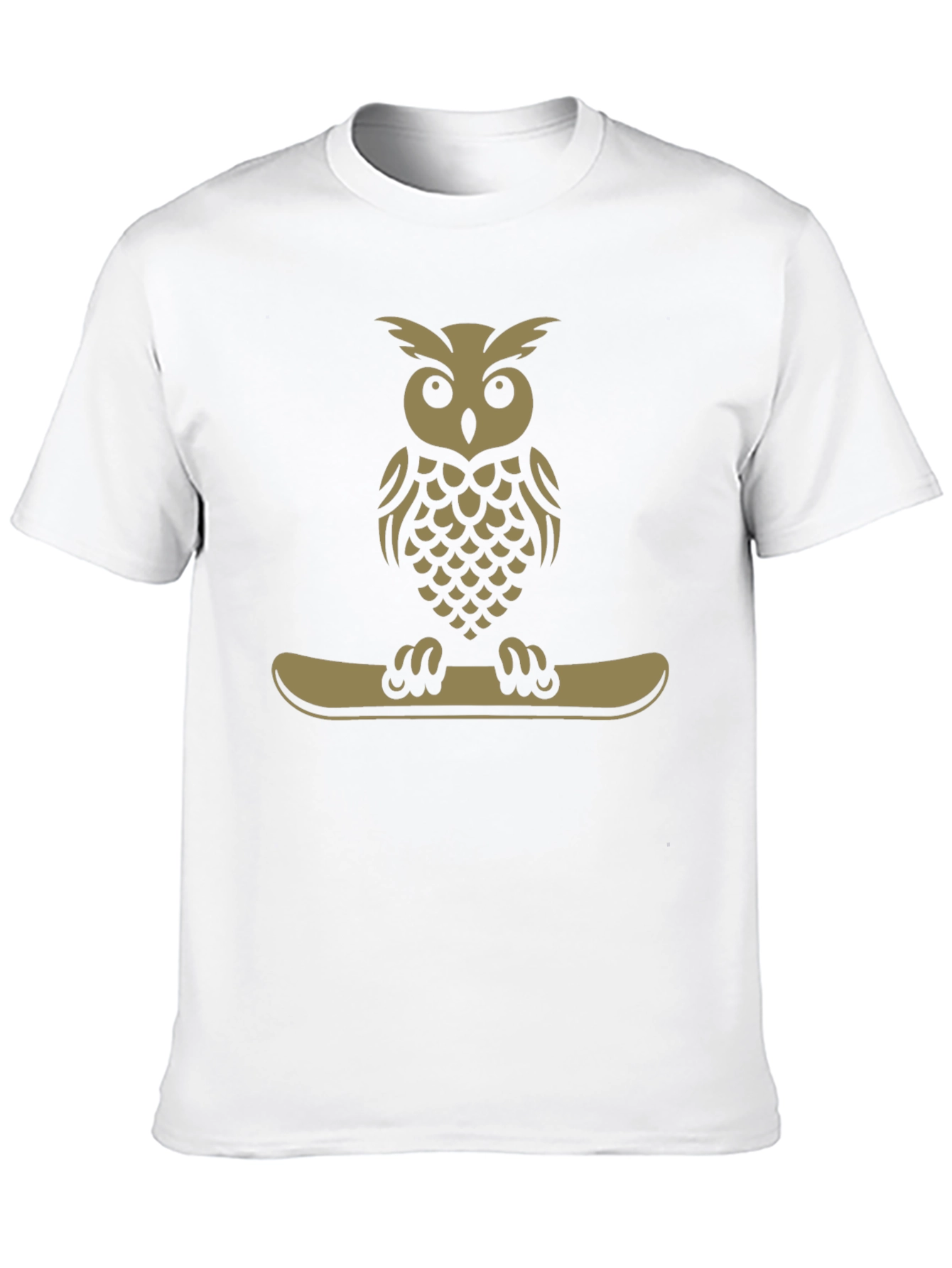 Owl on Snowboard T-Shirt - Cool Graphic Tee