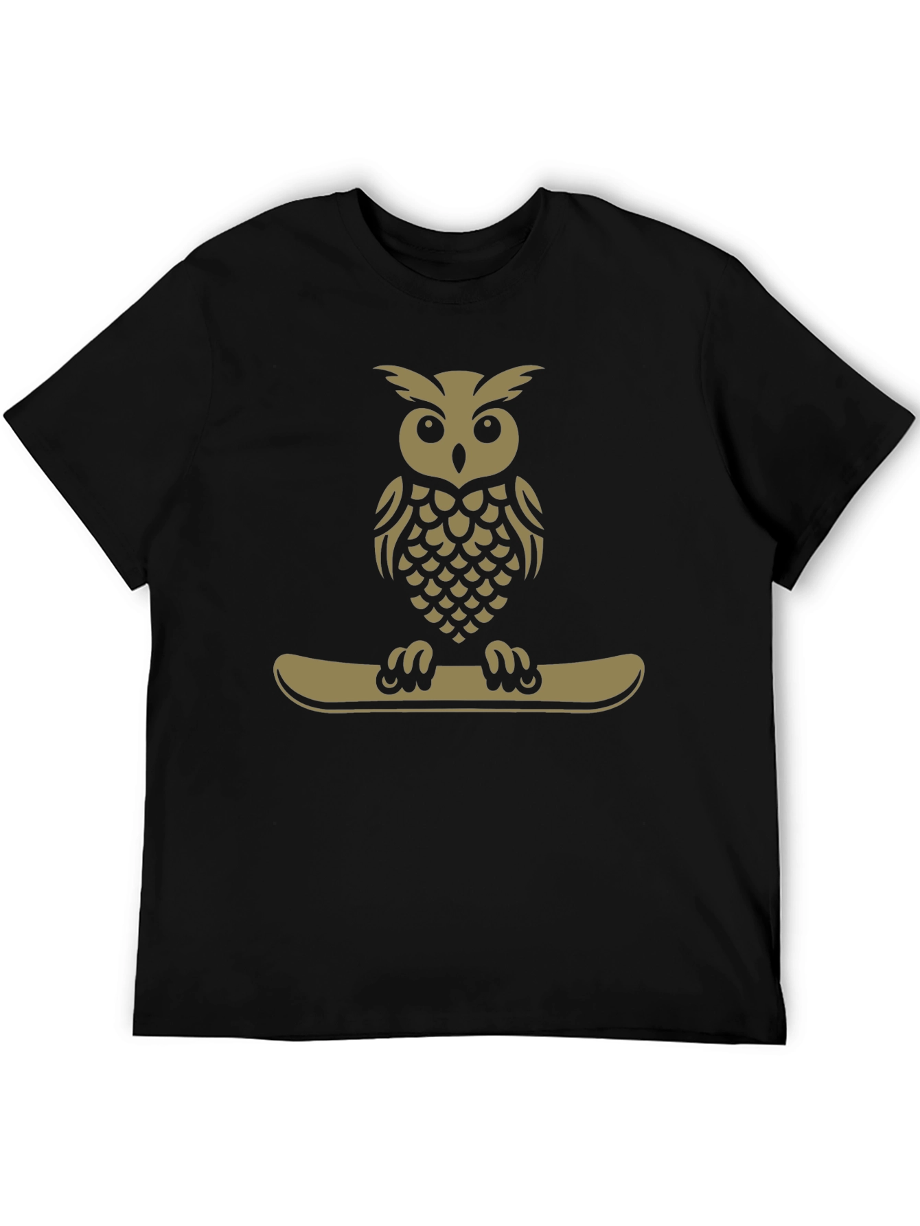 Owl on Snowboard T-Shirt - Cool Graphic Tee