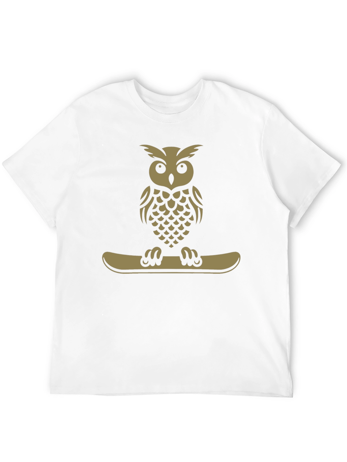 Owl on Snowboard T-Shirt - Cool Graphic Tee