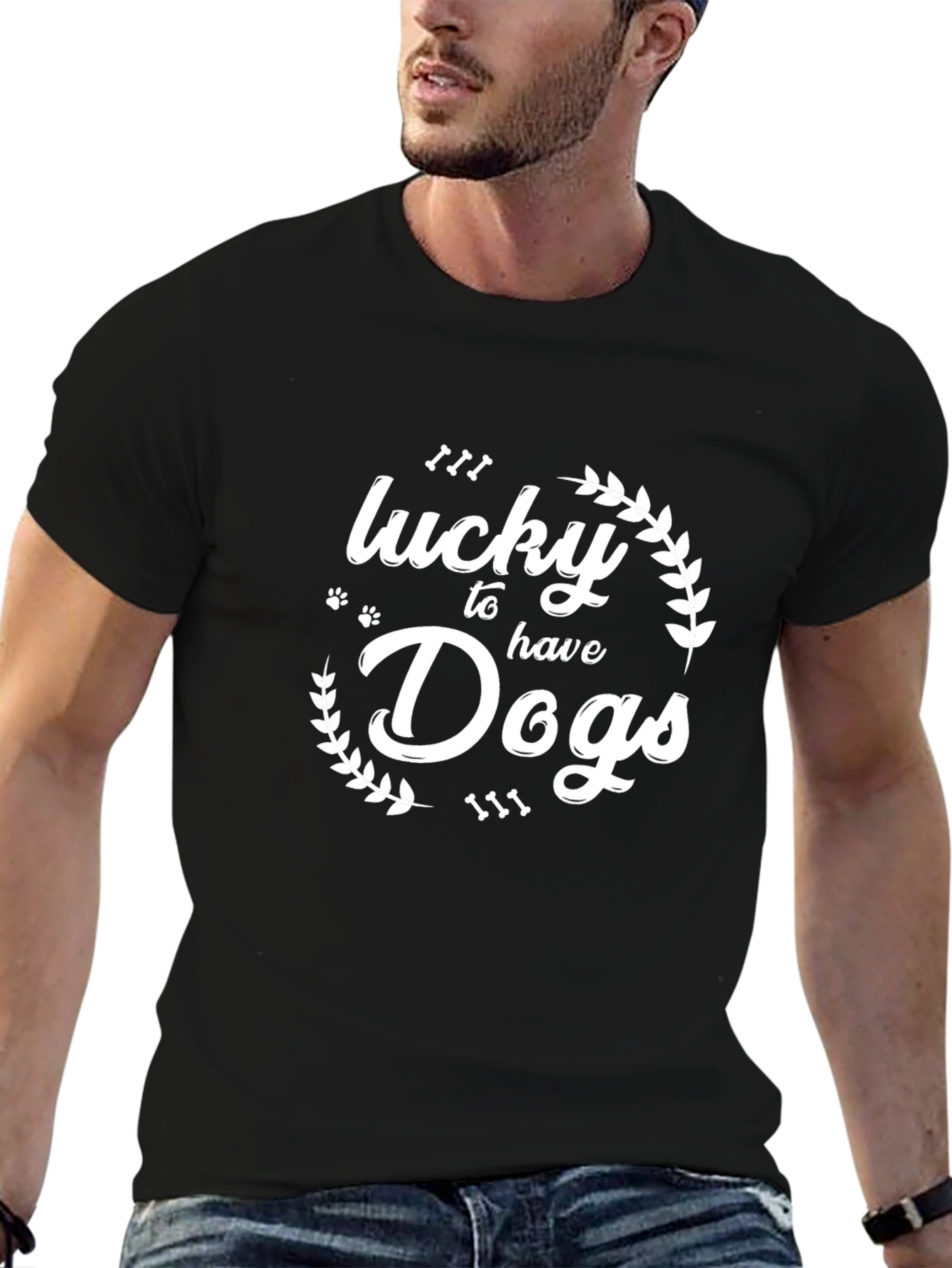 Lucky To Have Dogs Graphic Tee