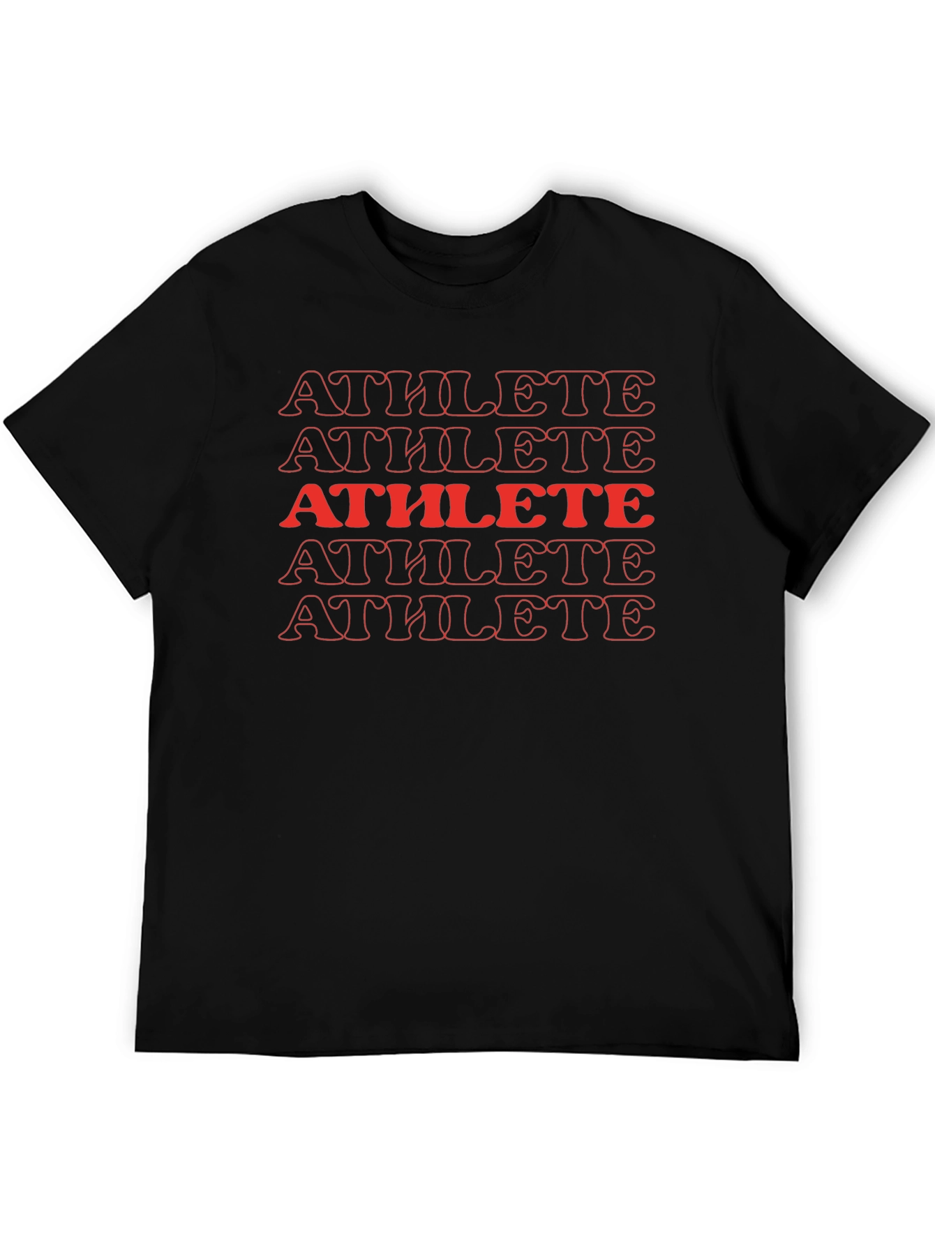 Athlete Graphic Print Crew Neck T-Shirt
