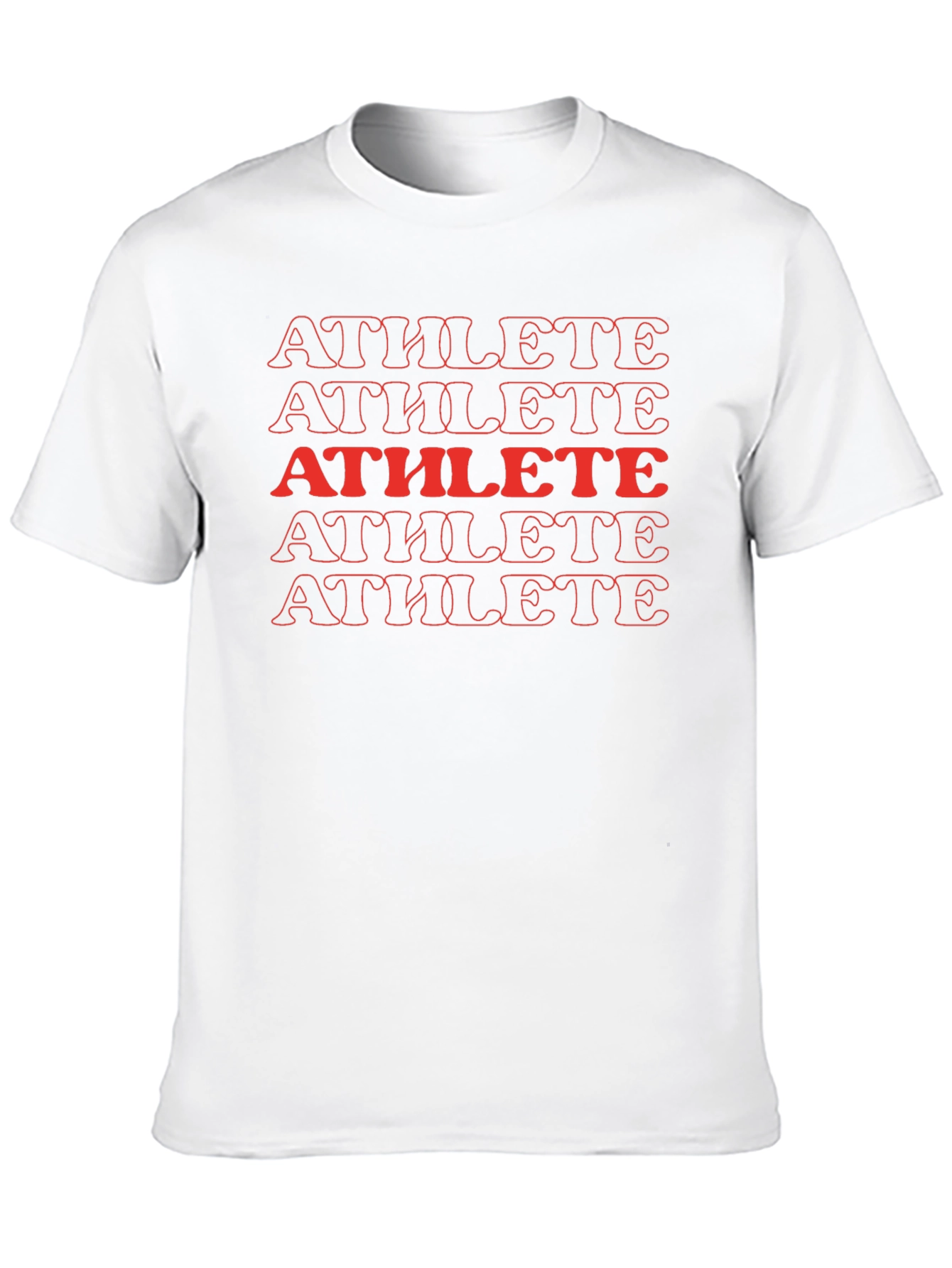 Athlete Graphic Print Crew Neck T-Shirt